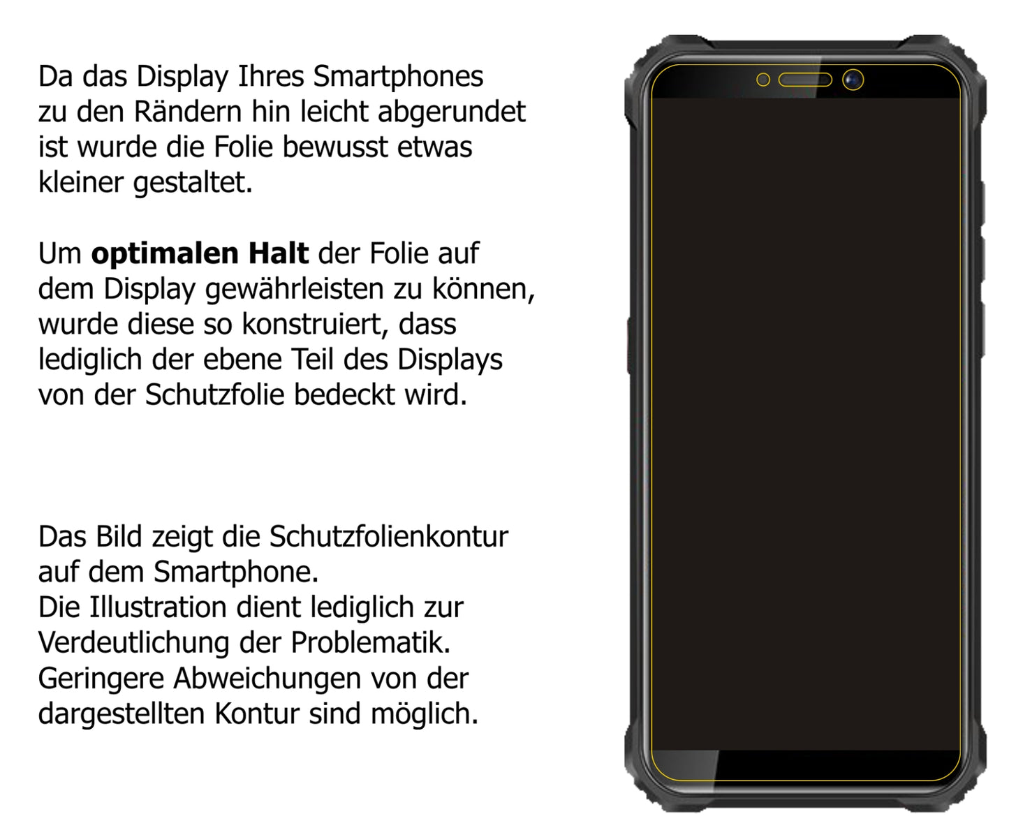 Privatsphäre-Schutz durch Sichtschutz-Folie passend zugeschnitten für Oukitel WP5 Pro (2020)