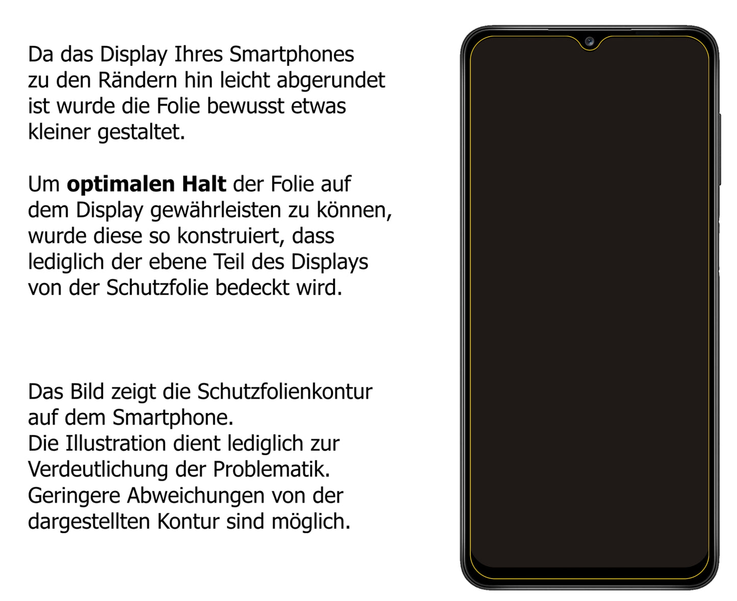 Privatsphäre-Schutz durch Sichtschutz-Folie passend zugeschnitten für Samsung Galaxy A12 (SM-A127F)