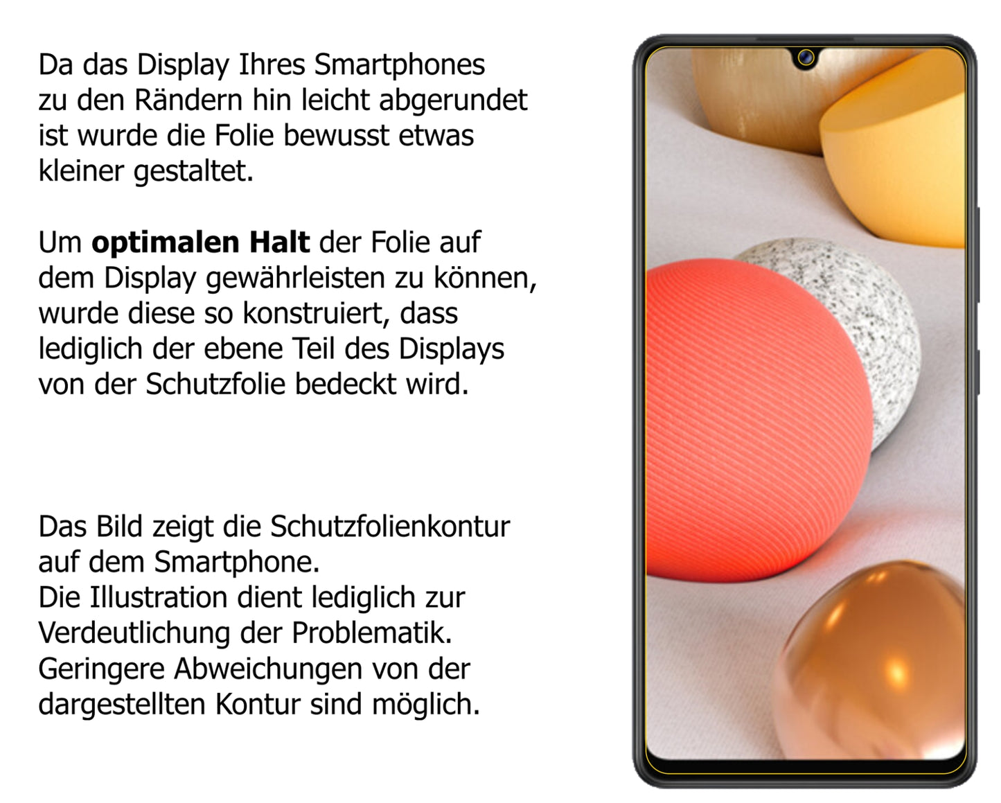 Privatsphäre-Schutz durch Sichtschutz-Folie passend zugeschnitten für Samsung Galaxy A42