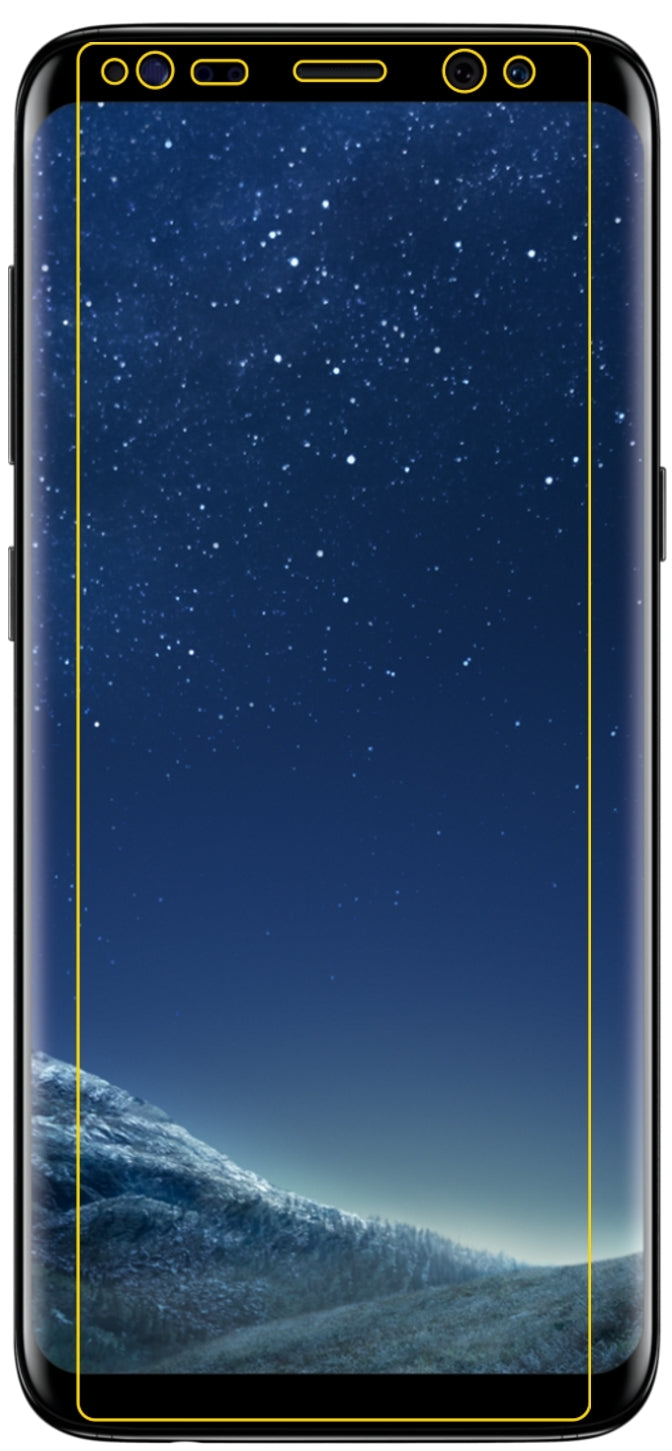 Privatsphäre-Schutz durch Sichtschutz-Folie passend zugeschnitten für Samsung Galaxy S8