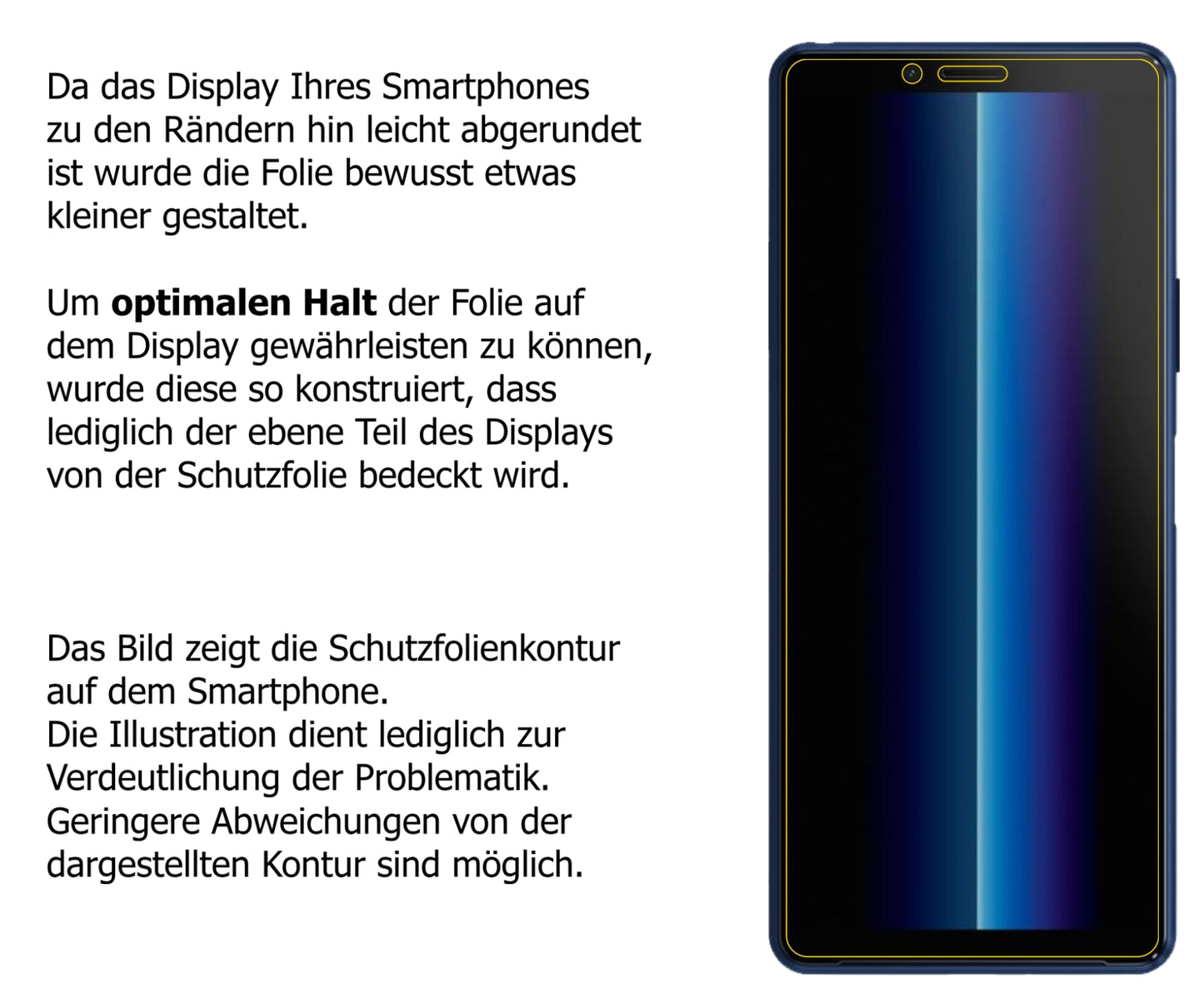 Privatsphäre-Schutz durch Sichtschutz-Folie passend zugeschnitten für Sony Xperia 10 II