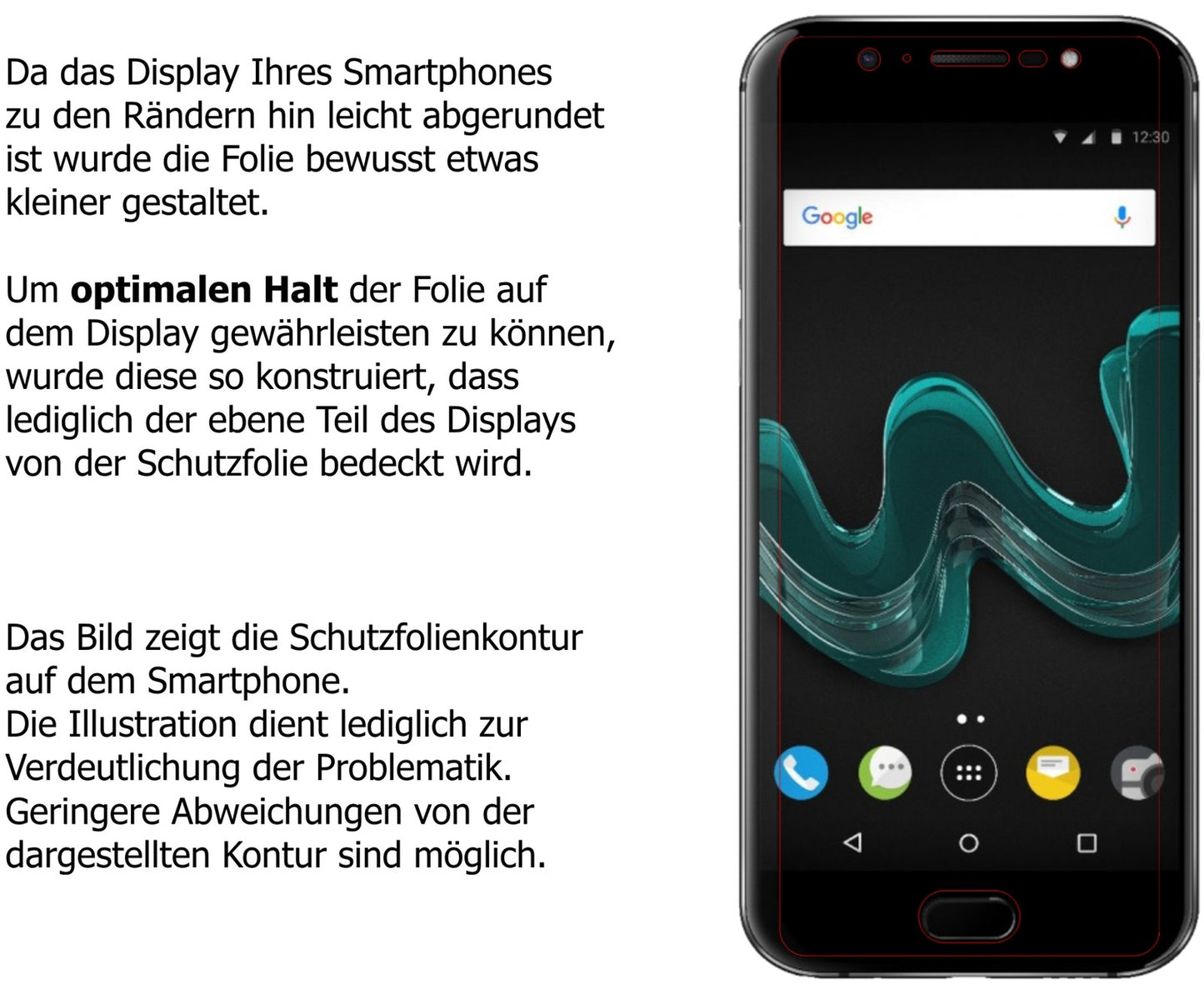 Dünne und klare Folie passend zugeschnitten für Wiko Wim