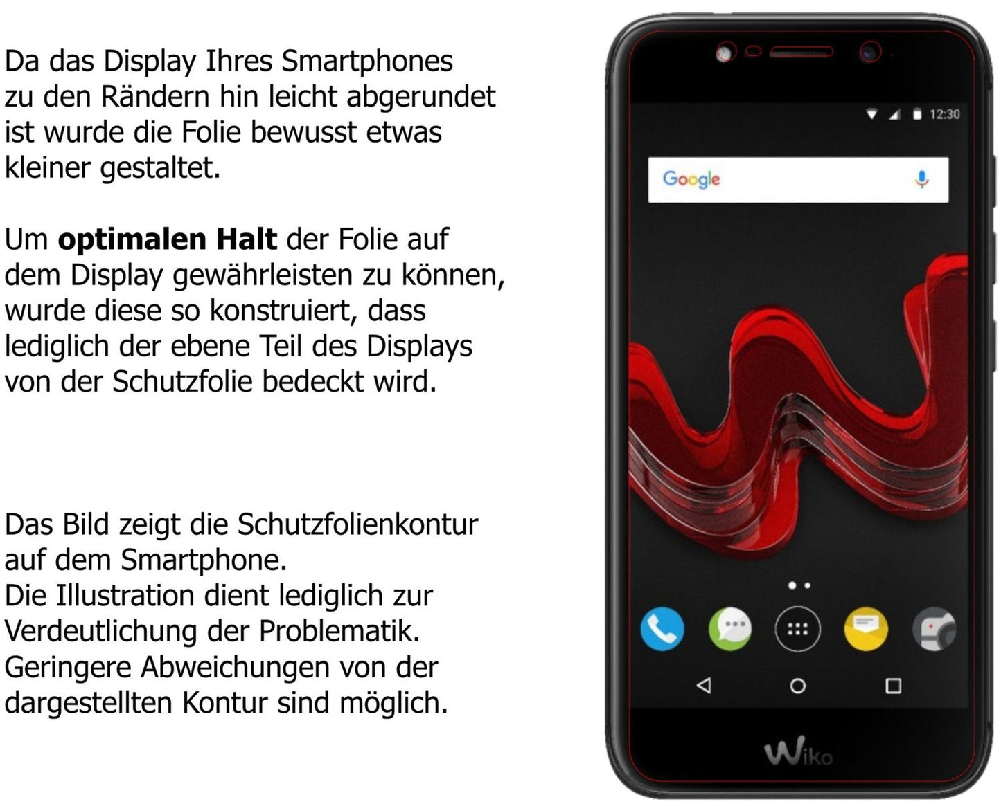 Schutzfolie mit optimaler Passform, zur Verwendung mit Hüllen geeignet