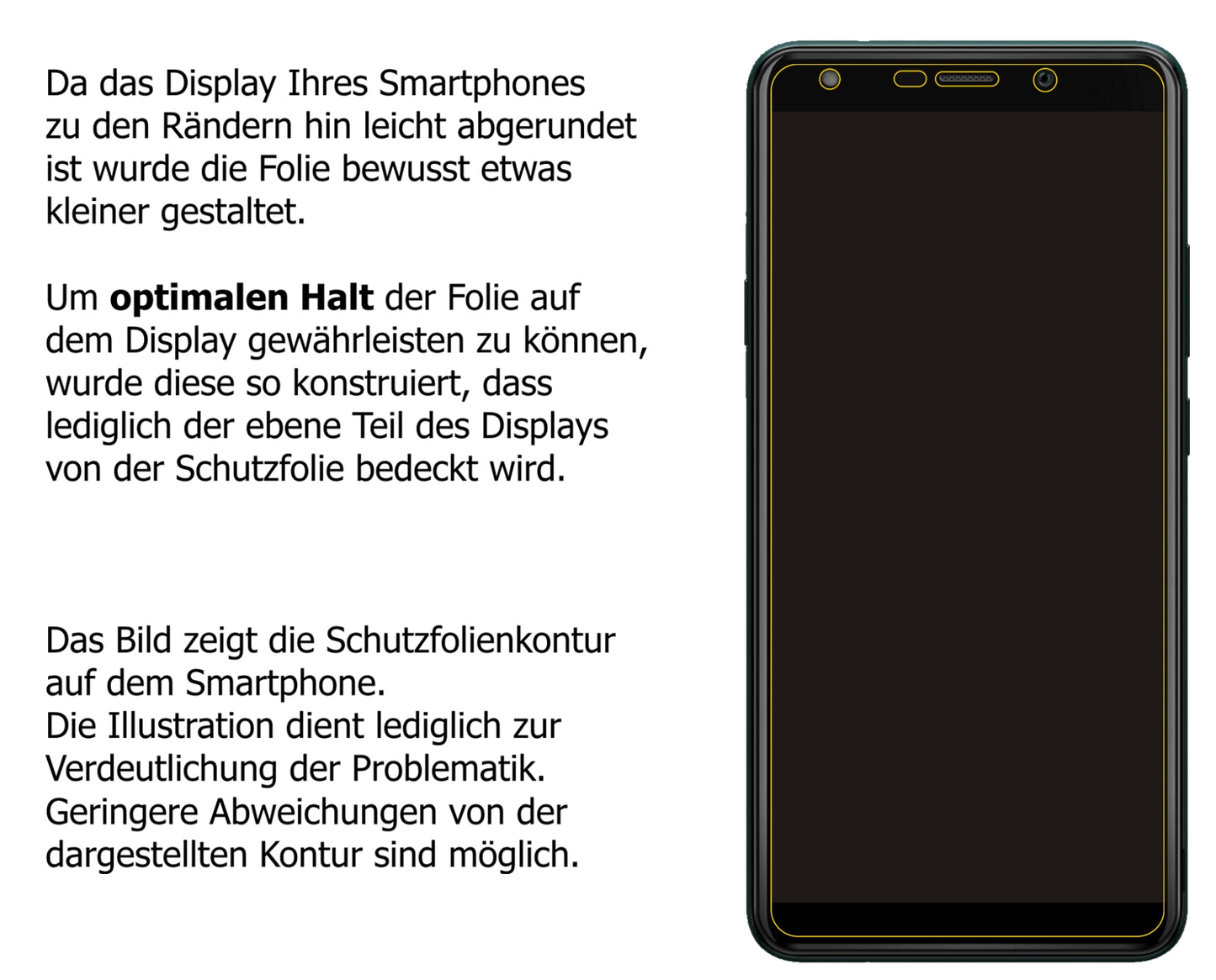 Privatsphäre-Schutz durch Sichtschutz-Folie passend zugeschnitten für Wiko Y61