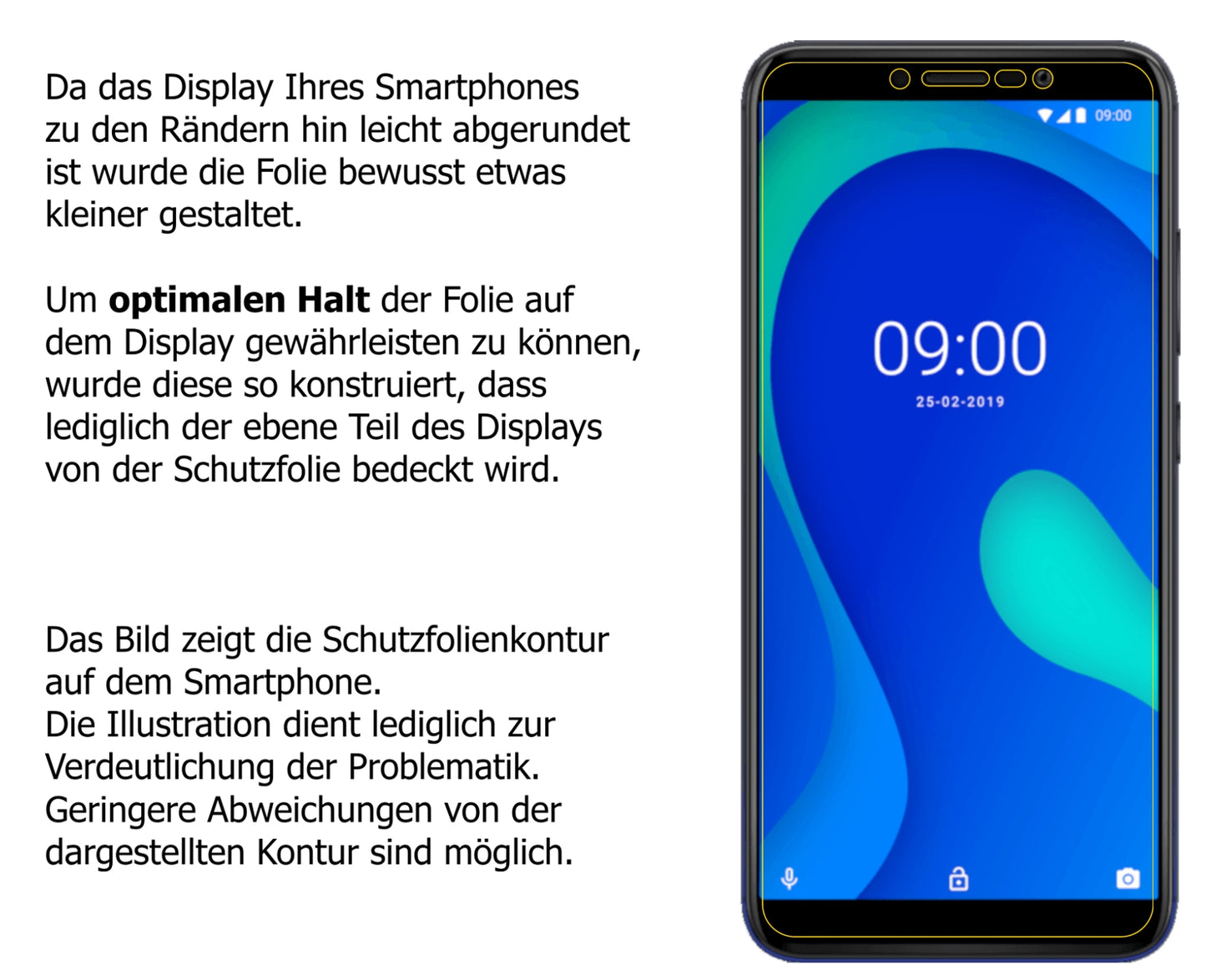 Privatsphäre-Schutz durch Sichtschutz-Folie passend zugeschnitten für Wiko Y80