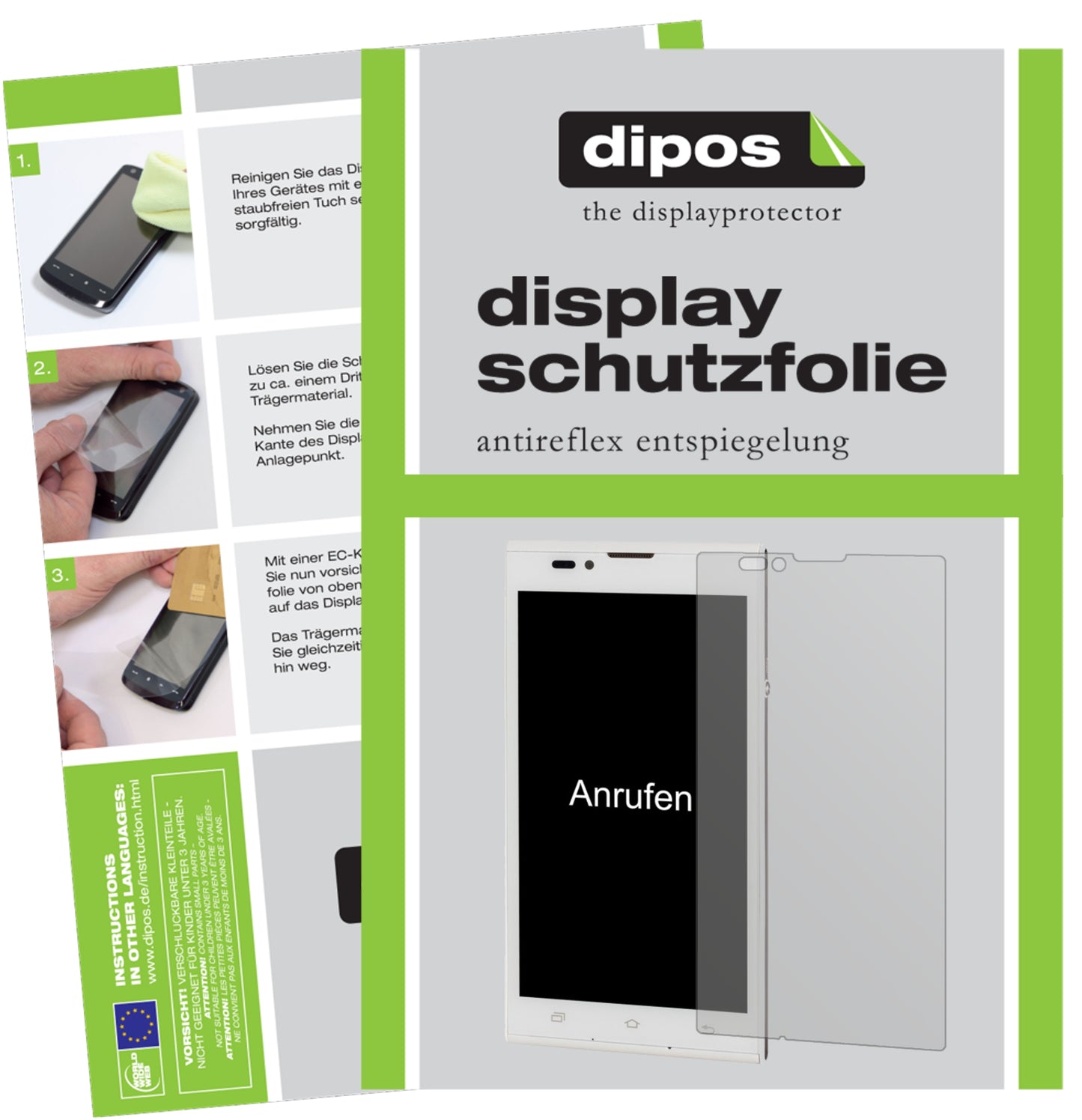 Mattes Panzerglas: Entspiegelte, dünne Folie, Fingerabdruckresistenz und Bildschirmschutz für BlindShell-2