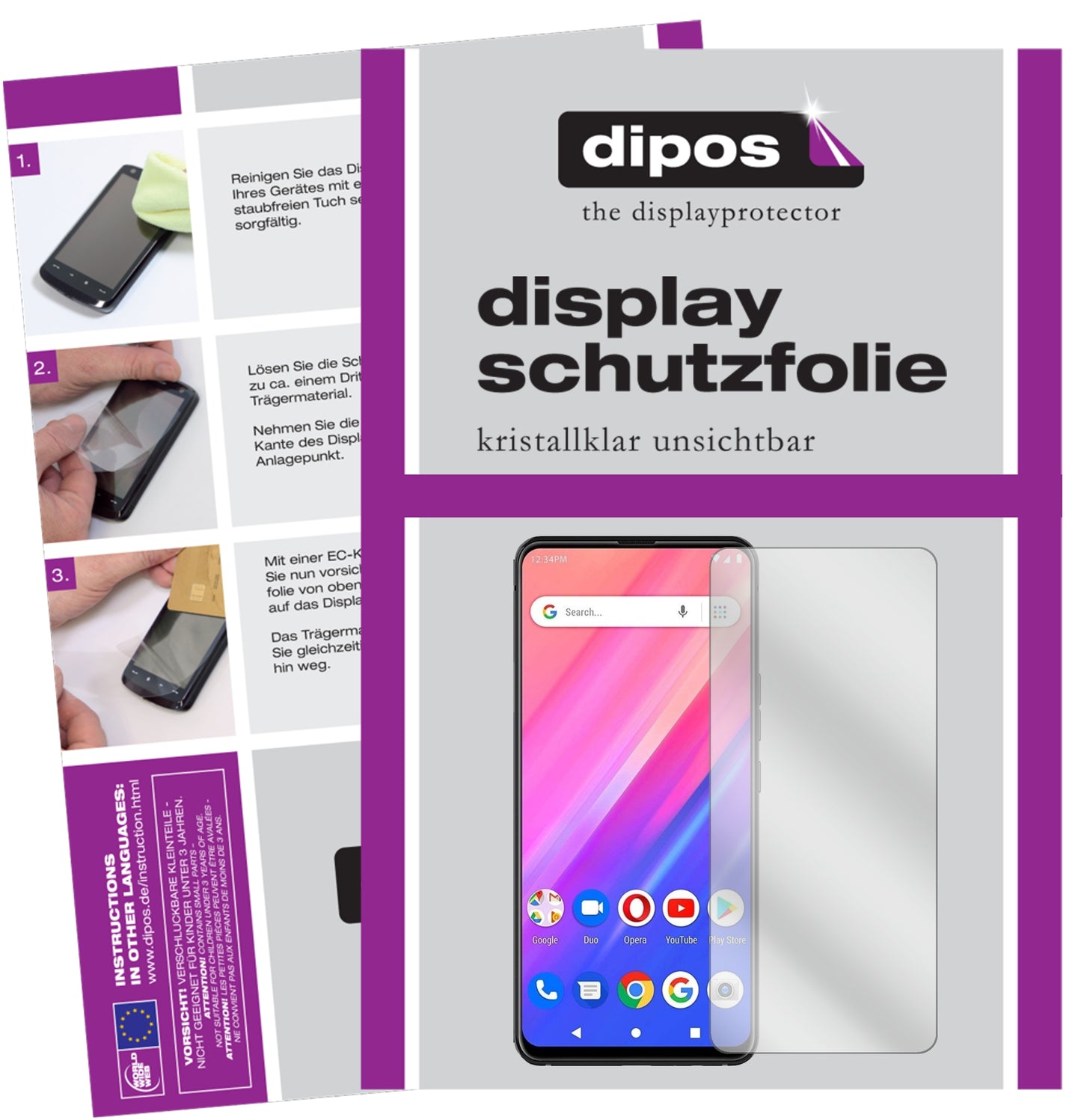 Kristallklare, dünne Schutzfolie: Kratzfest & passgenau für BLU-BOLD N1