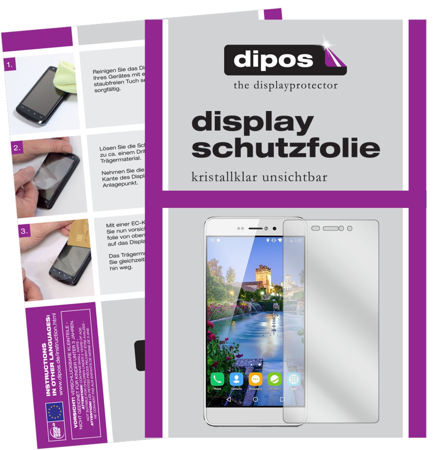 Kristallklare, dünne Schutzfolie: Kratzfest & passgenau für BLUBOO-Picasso 5 Zoll