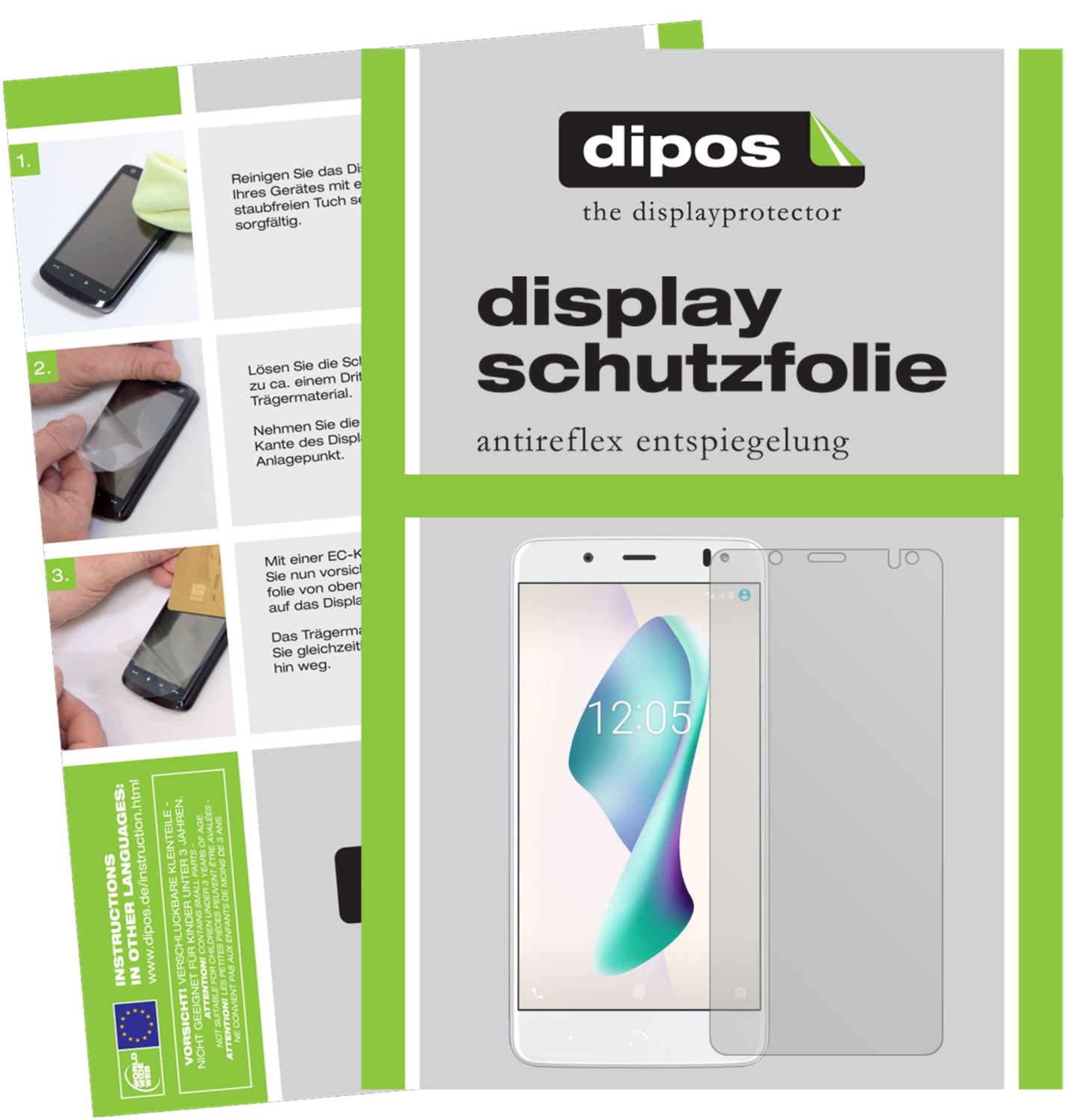 Mattes Panzerglas: Entspiegelte, dünne Folie, Fingerabdruckresistenz und Bildschirmschutz für BQ-Aquaris VS