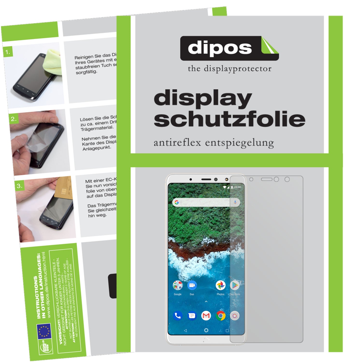 Mattes Panzerglas: Entspiegelte, dünne Folie, Fingerabdruckresistenz und Bildschirmschutz für BQ-Aquaris X2