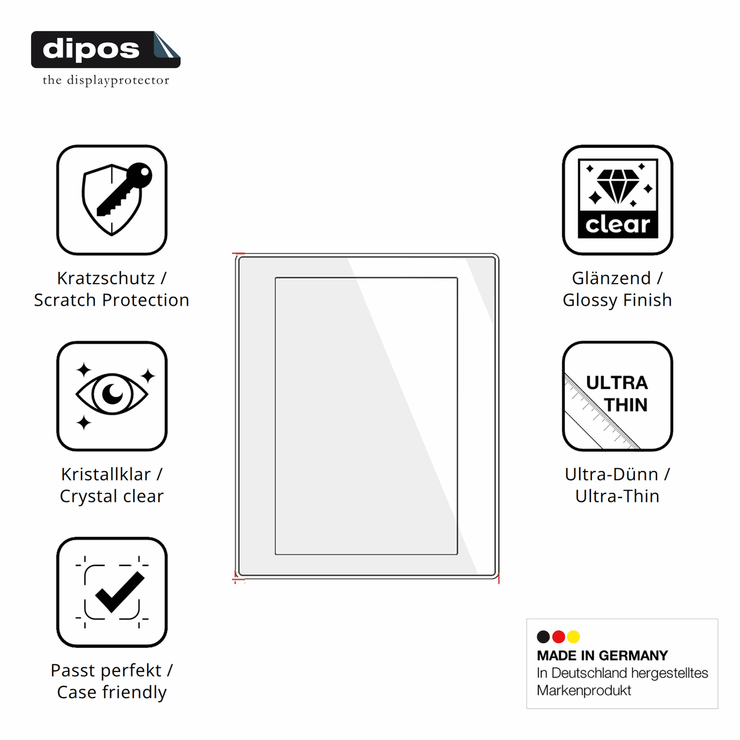 2x Screen Protector for BUCHER automation JetView 1010 Protection Crystal Clear