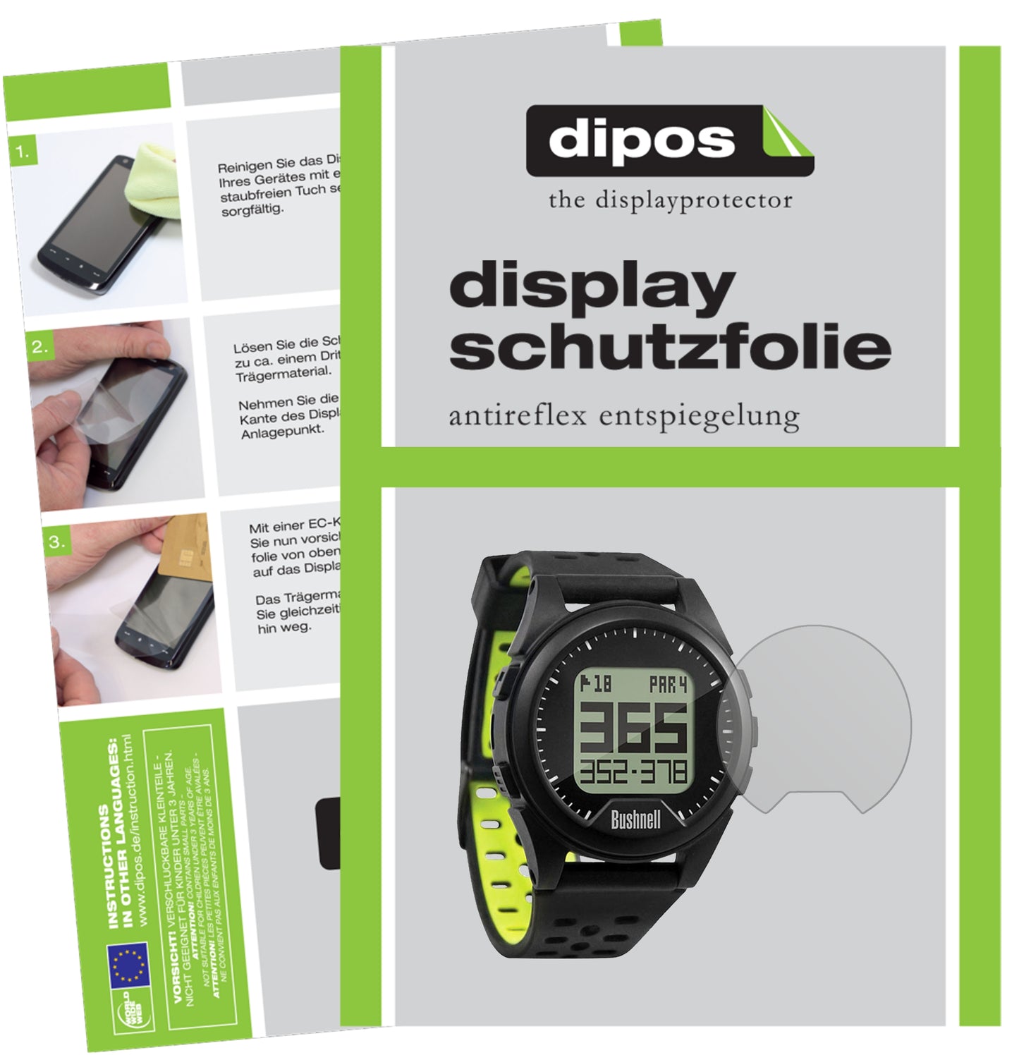 Mattes Panzerglas: Schutz vor Brüchen, Fingerabdrücken und Bildschirmblendung für Bushnell-Golf 2017 Neo iON