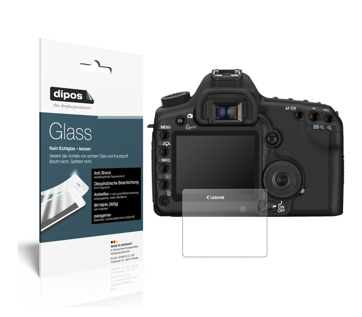 2x 9H Matte Screen Protector for Canon Eos 5D Mark II – Anti-Glare, Shatterproof | dipos