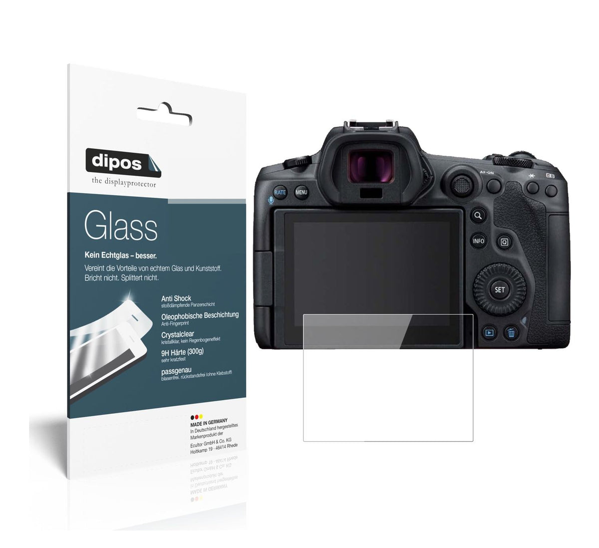 2x Screen Protector for Canon EOS R5 Flexible Glass 9H dipos