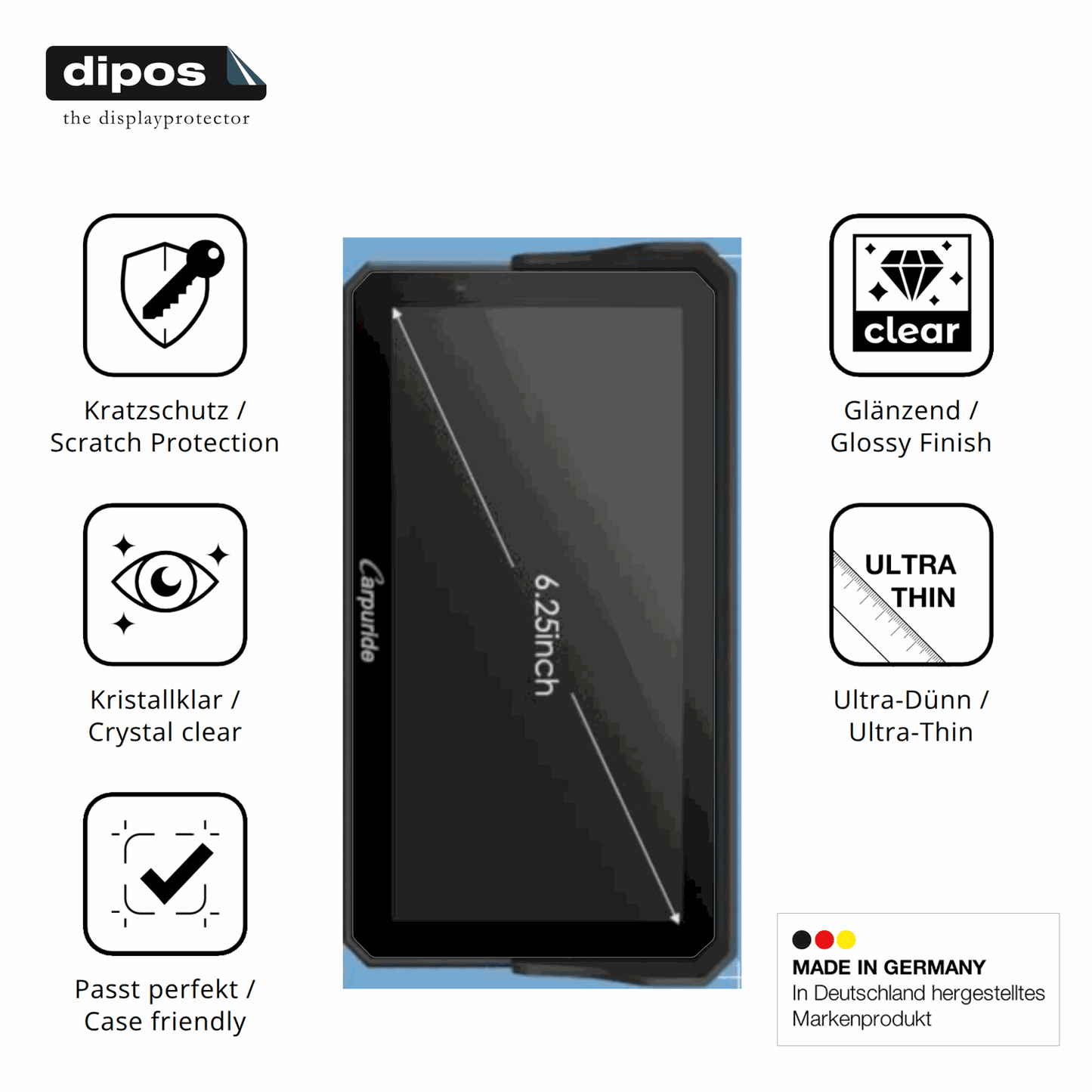 2x Screen Protector for Carpuride W602BS Pro Protection Crystal Clear dipos