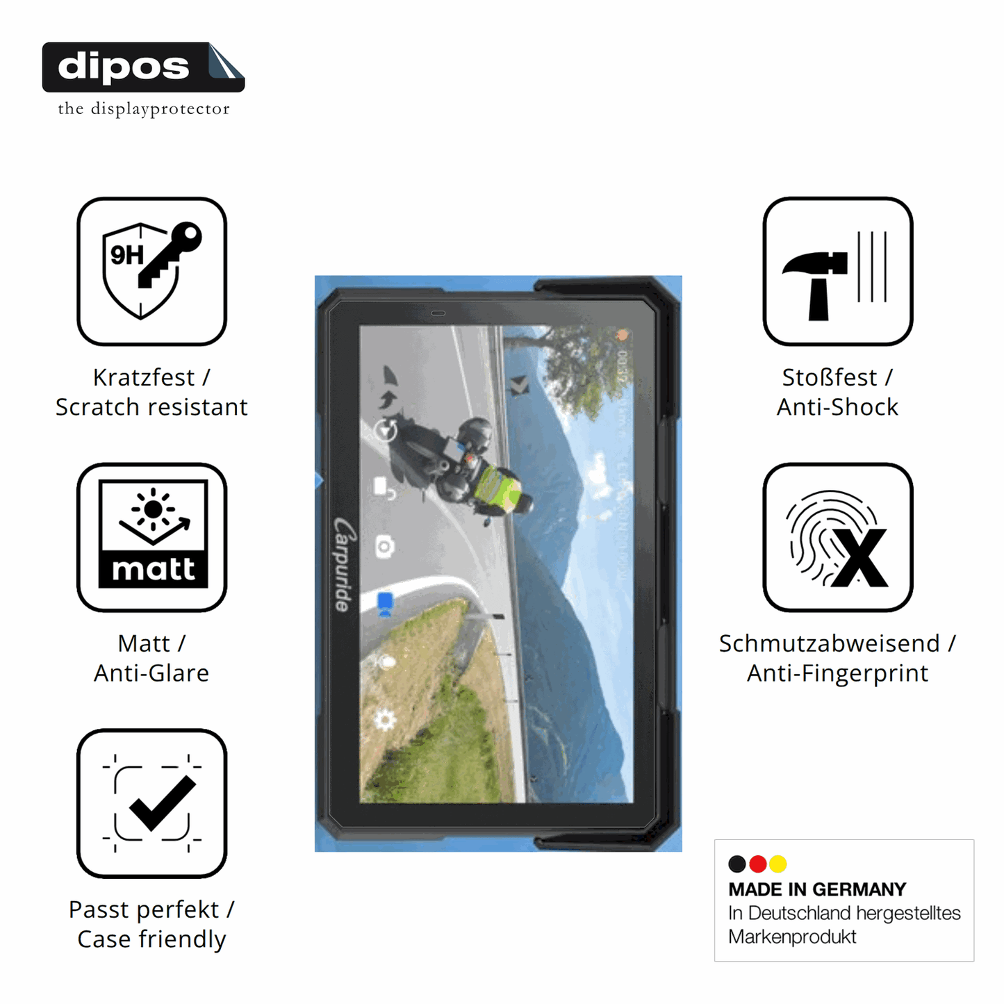 2x Screen Protector for Carpuride W702 Plus 7 Zoll matte Flexible Glass 9H dipos