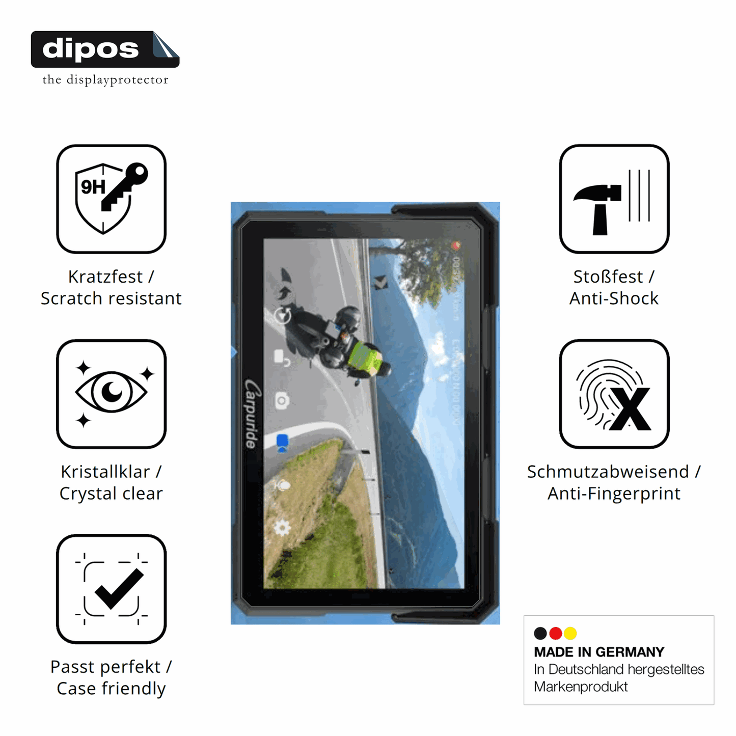 2x Screen Protector for Carpuride W702 Plus 7 Zoll Flexible Glass 9H dipos