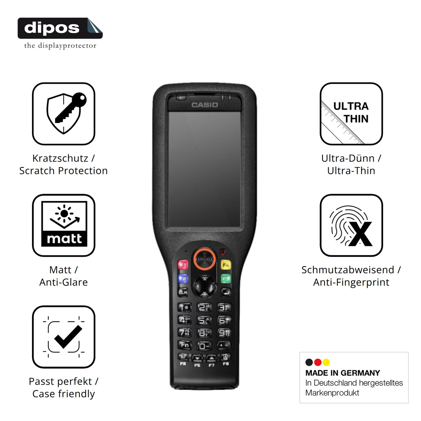 Displayschutz hergestellt in Deutschland, höchste Qualität made in Germany