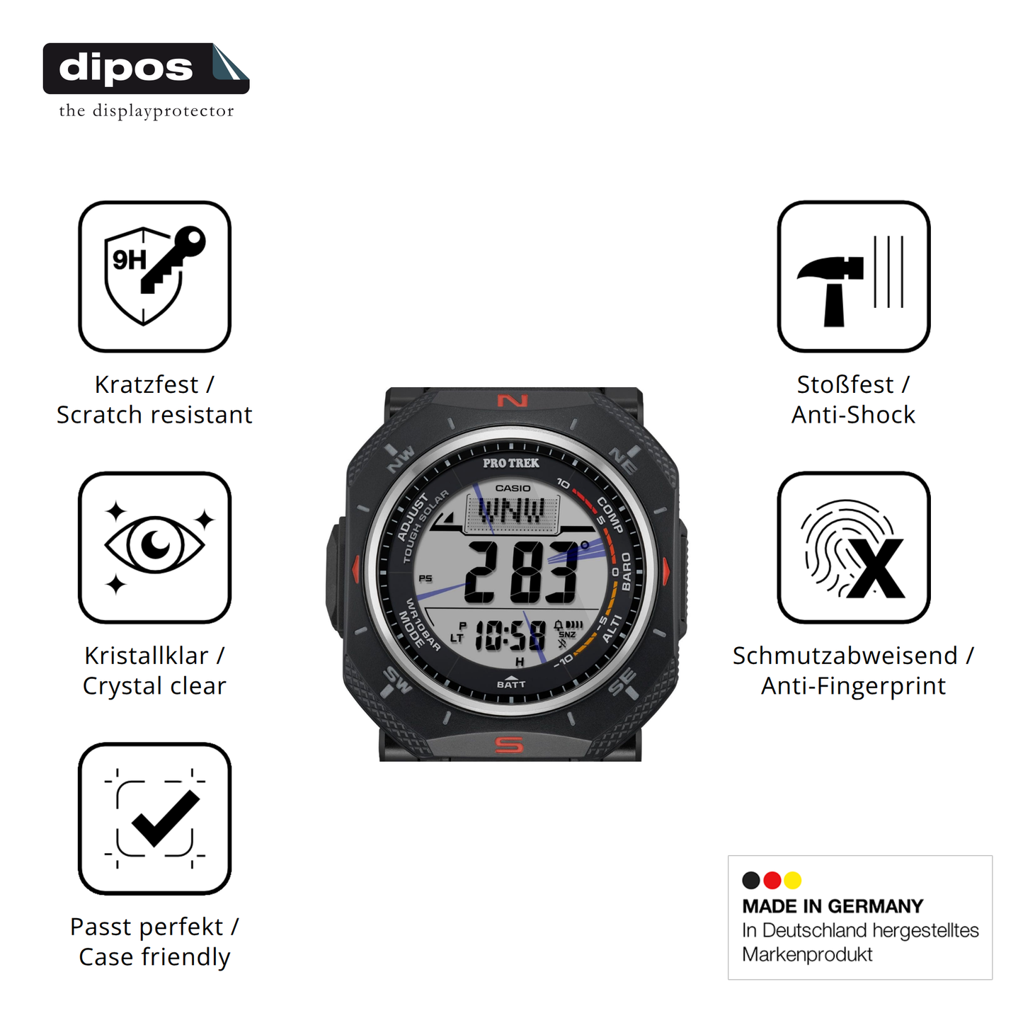 Displayschutz hergestellt in Deutschland, höchste Qualität made in Germany
