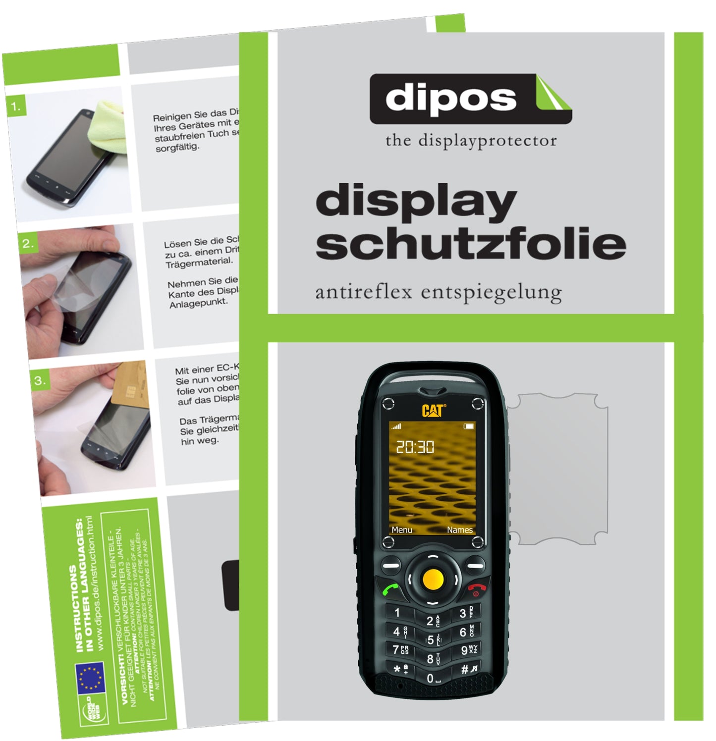 Mattes Panzerglas: Entspiegelte, dünne Folie, Fingerabdruckresistenz und Bildschirmschutz für Caterpillar-CAT B25