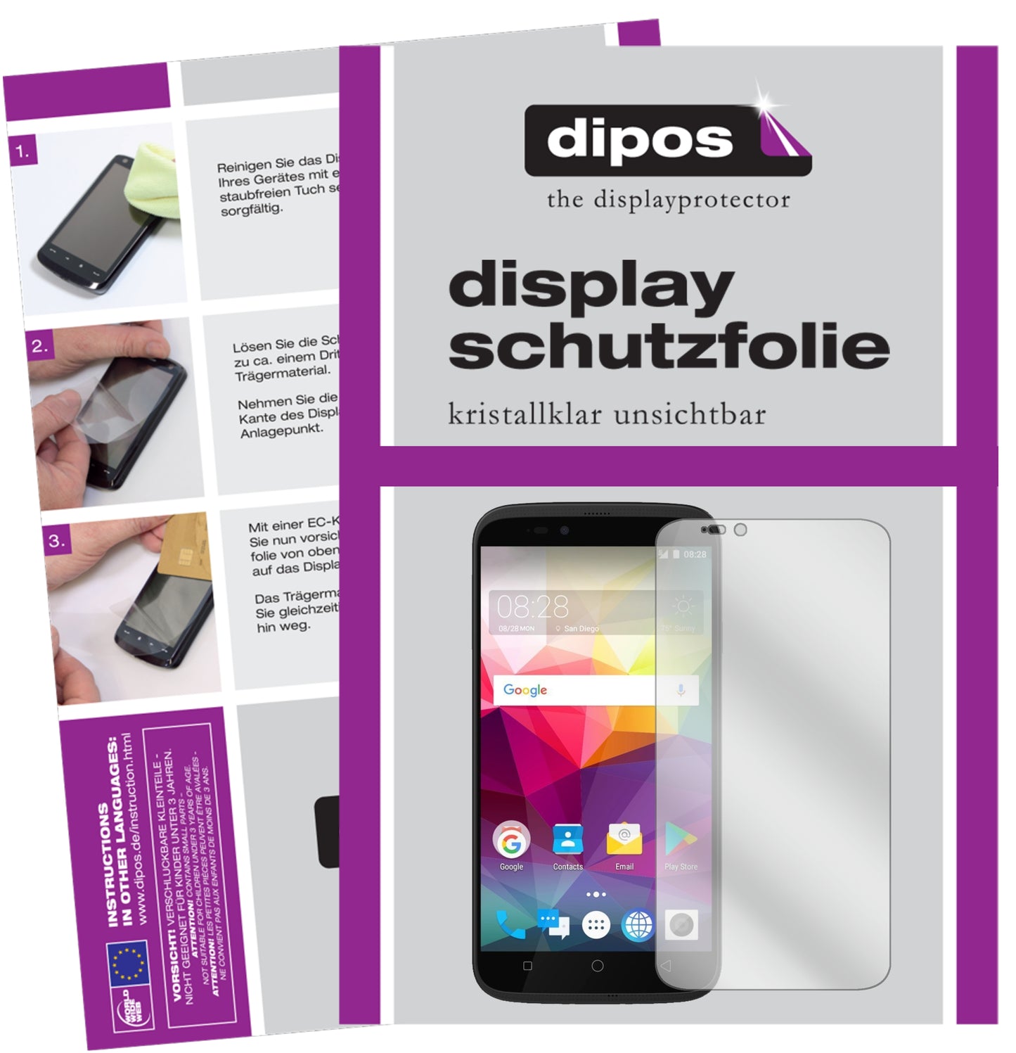 Kristallklare, dünne Schutzfolie: Kratzfest & passgenau für Coolpad-Splatter