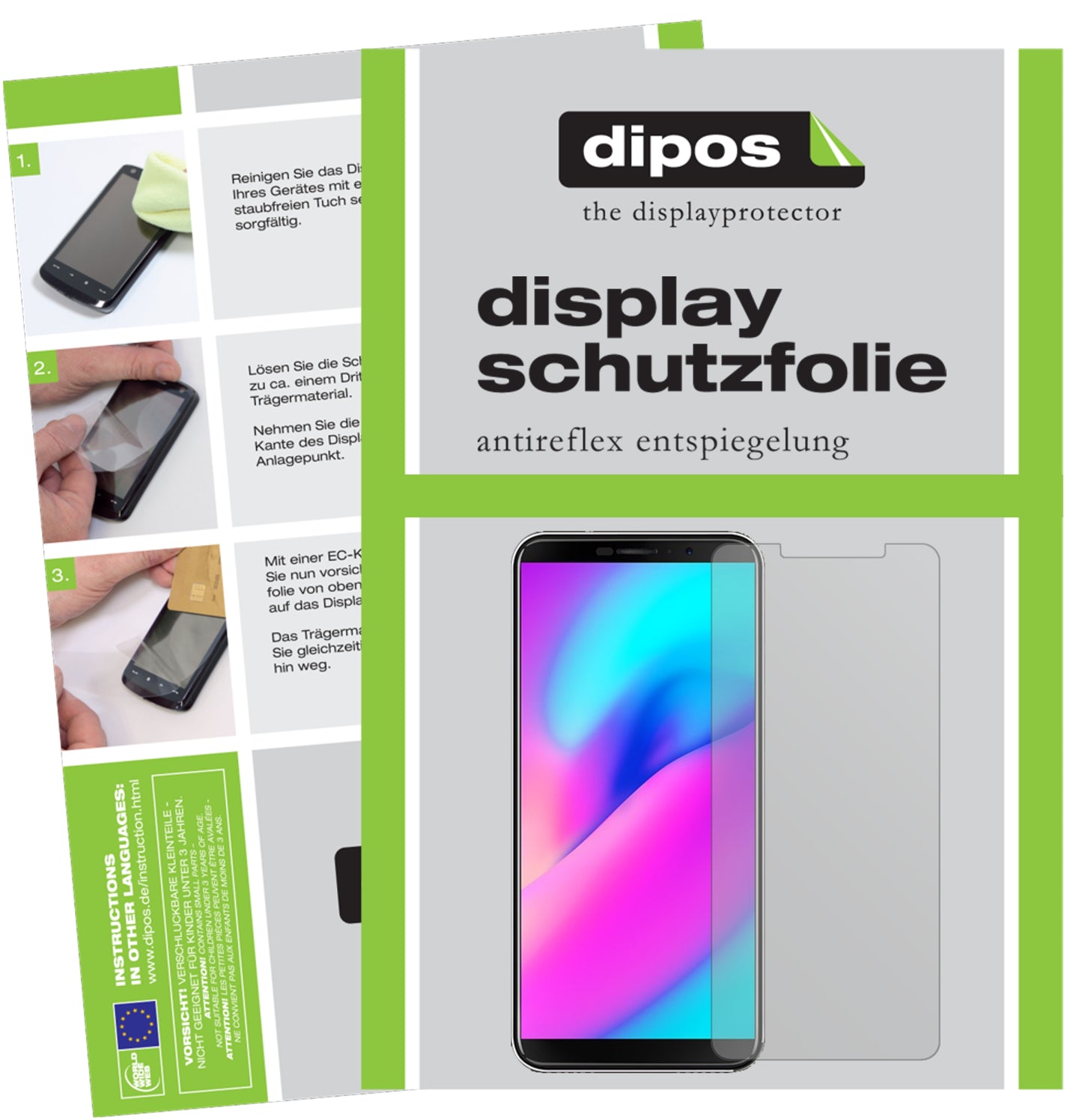 Mattes Panzerglas: Entspiegelte, dünne Folie, Fingerabdruckresistenz und Bildschirmschutz für Cubot-J3 Pro