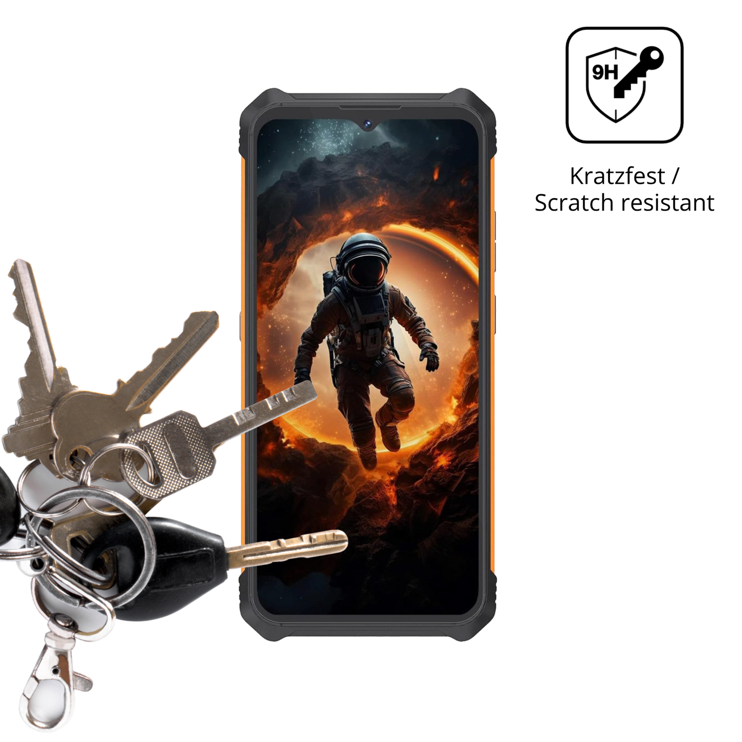 dipos Displayschutz für cubotking kong mini 4, transparente Oberfläche, perfekte Passform auch für die Rundungen