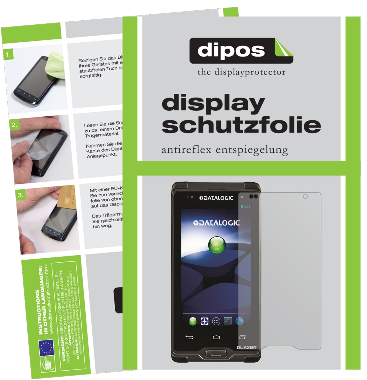 Mattes Panzerglas: Entspiegelte, dünne Folie, Fingerabdruckresistenz und Bildschirmschutz für Datalogic-Axist