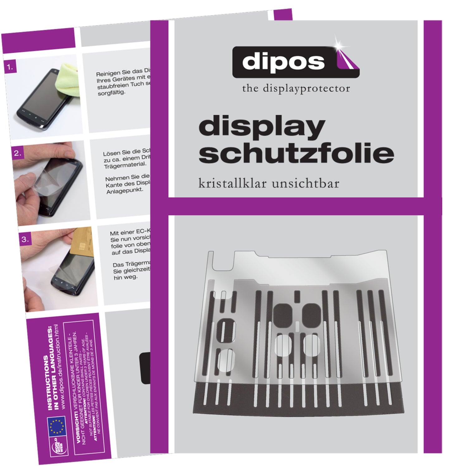 Displayschutzfolie passend für Delonghi Dinamica Plus 372.95.TB