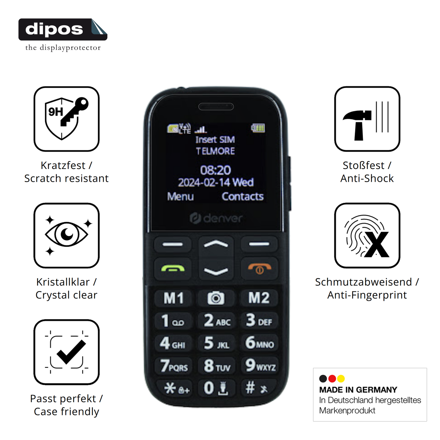 Displayschutz hergestellt in Deutschland, höchste Qualität made in Germany