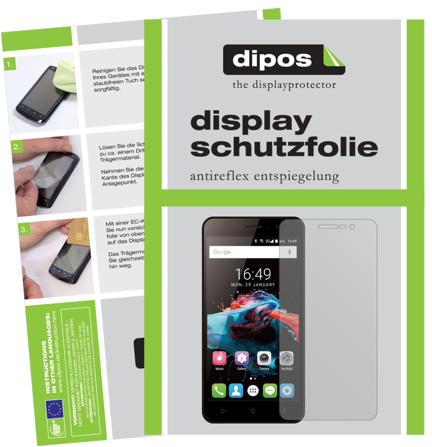 Mattes Panzerglas: Entspiegelte, dünne Folie, Fingerabdruckresistenz und Bildschirmschutz für DENVER-SDQ-52001