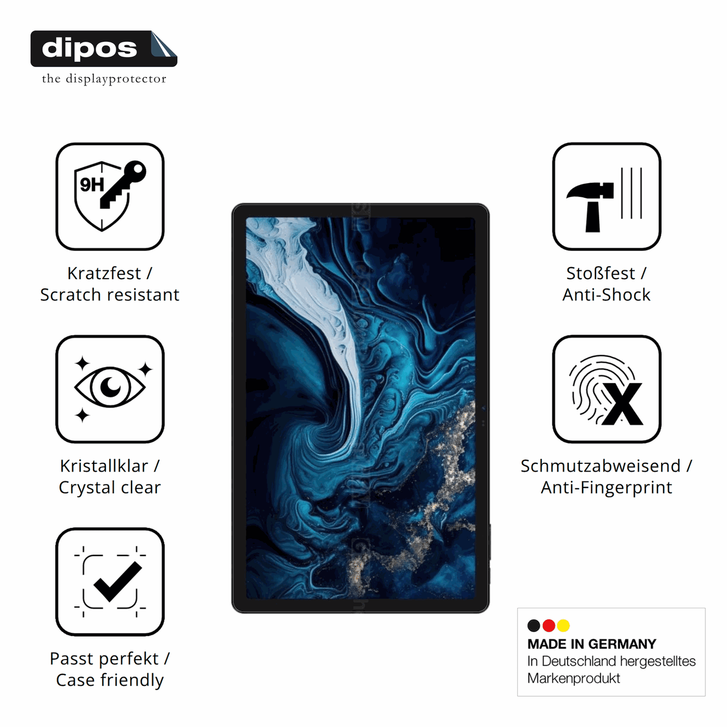 2x Screen Protector for Digma Pro Prime 18 11 Zoll Flexible Glass 9H dipos