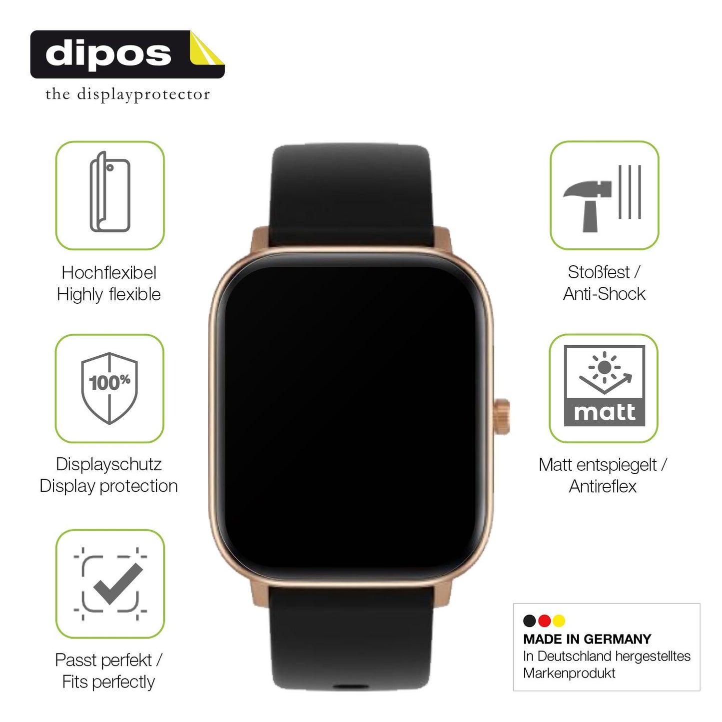 dipos FLEX 2x Matte Screen Protector for Noise ColorFit Icon 2