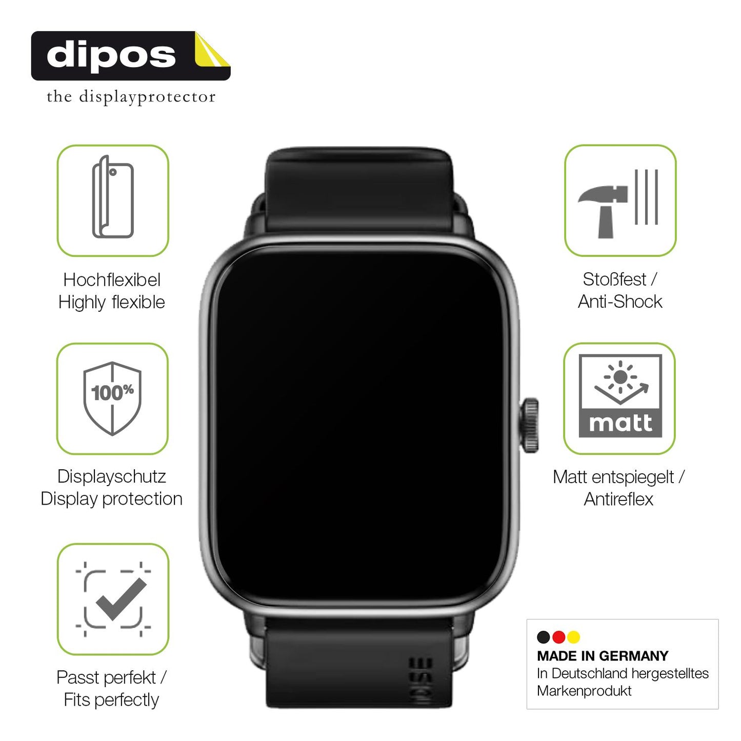 dipos FLEX 2x Matte Screen Protector for Noise ColorFit Pro 4