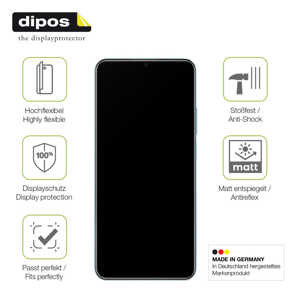 2x Full Cover matte Film for Realme Note 50 Screen Protector Anti-Shock