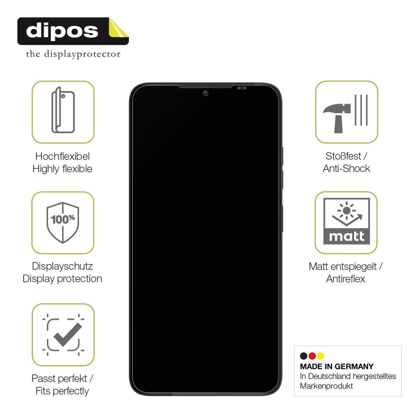 2x Full Cover matte Film for I Kall Z16 Pro Screen Protector Anti-Shock