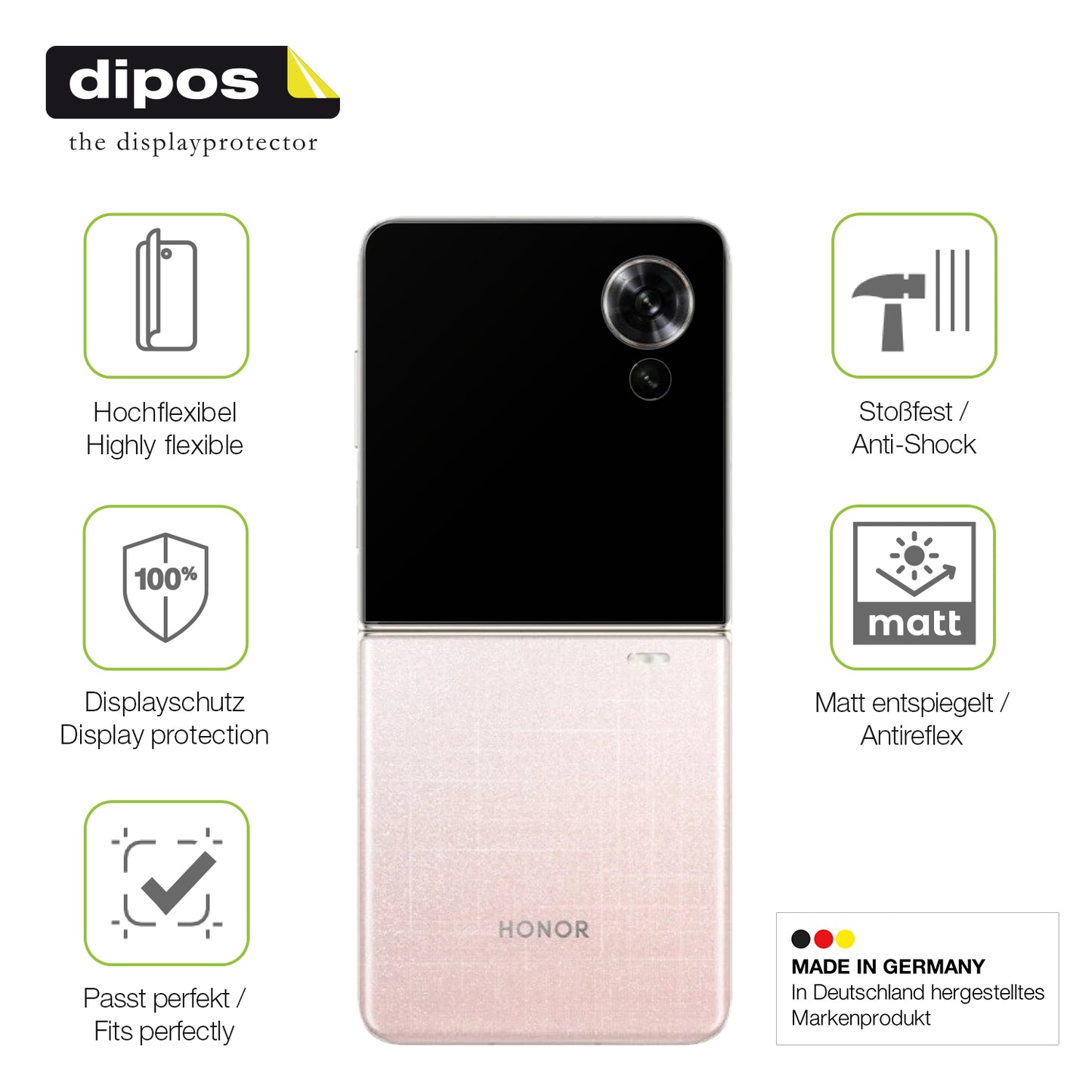 2x Full Cover matte Film for Honor Magic V Flip2 Aussenseite Screen Protector