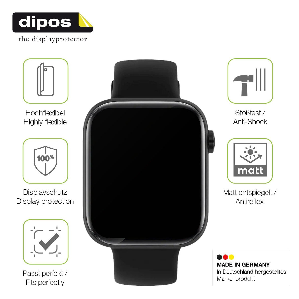 dipos FLEX 2x Matte Screen Protector for Fireboltt Ring 3