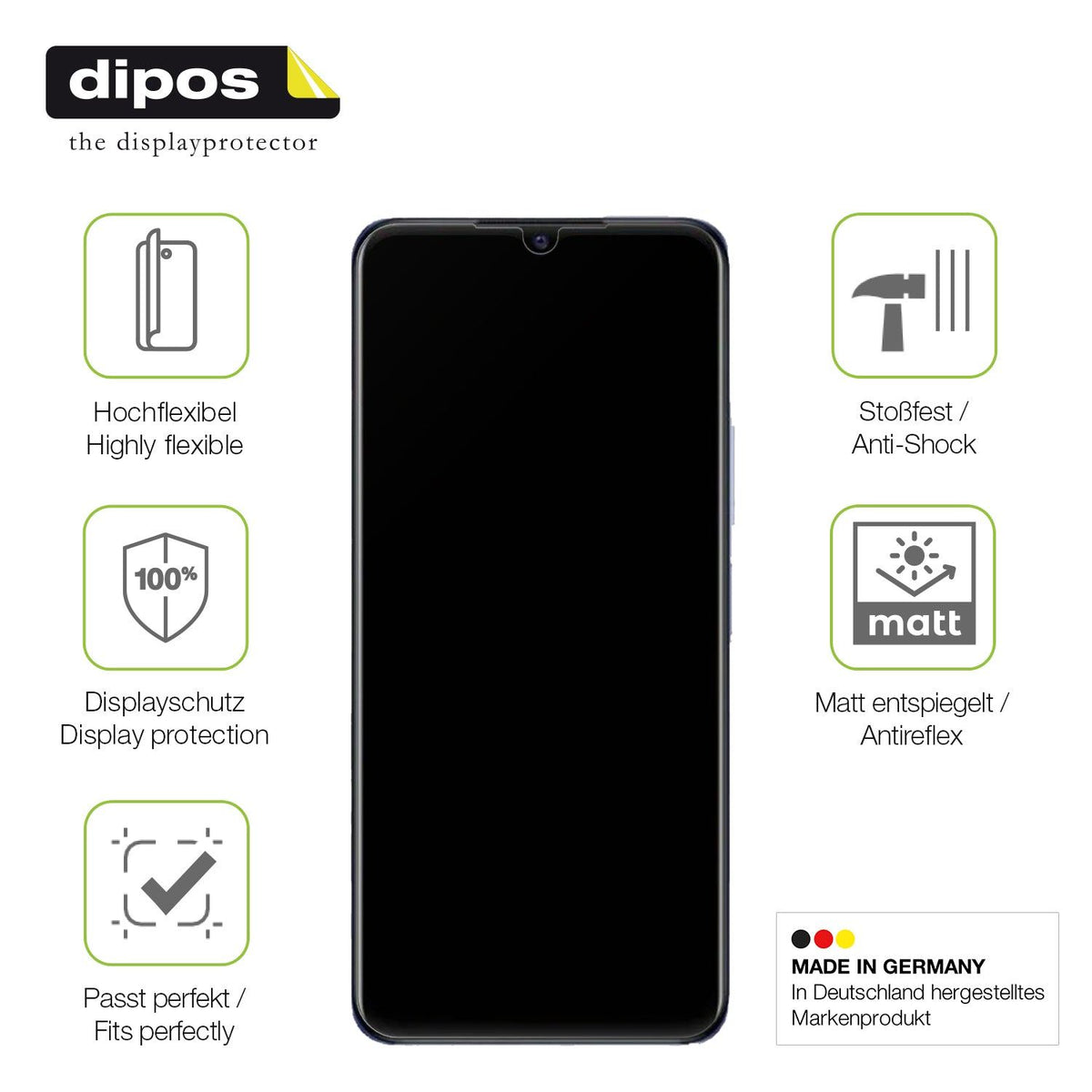 dipos FLEX 2x Matte Screen Protector for VIVO Y21