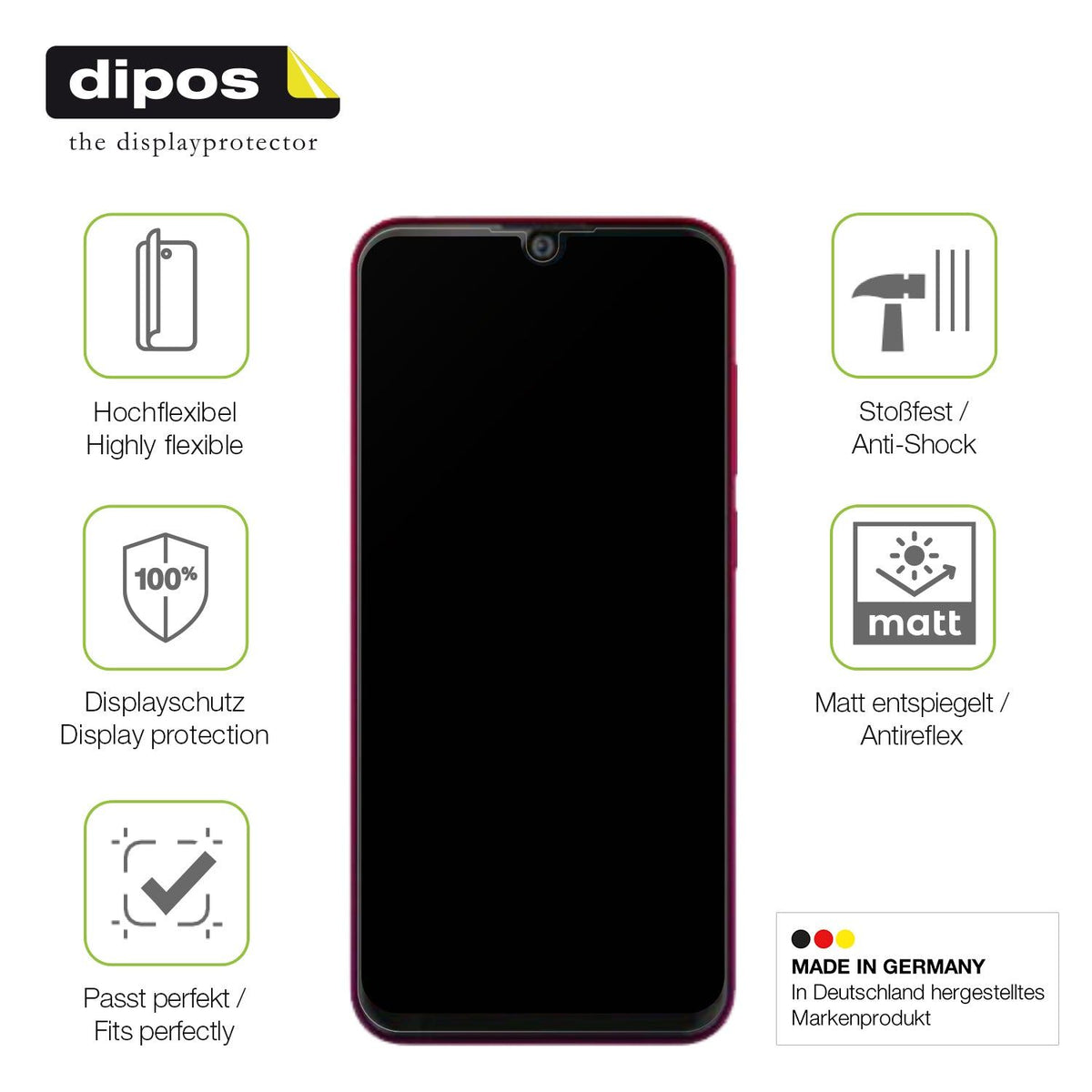 dipos FLEX 2x Matte Screen Protector for Walton Primo H9