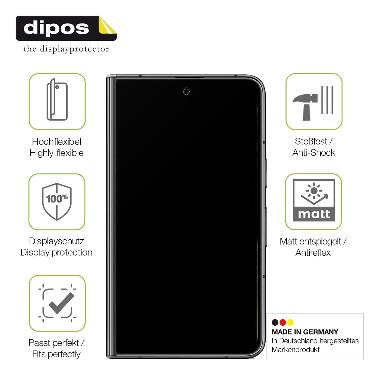dipos FLEX 2x Matte Screen Protector for Google Pixel Fold