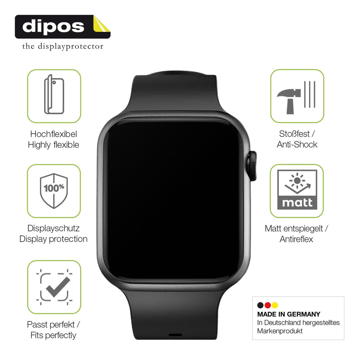 dipos FLEX 2x Matte Screen Protector for Fireboltt Ring Plus