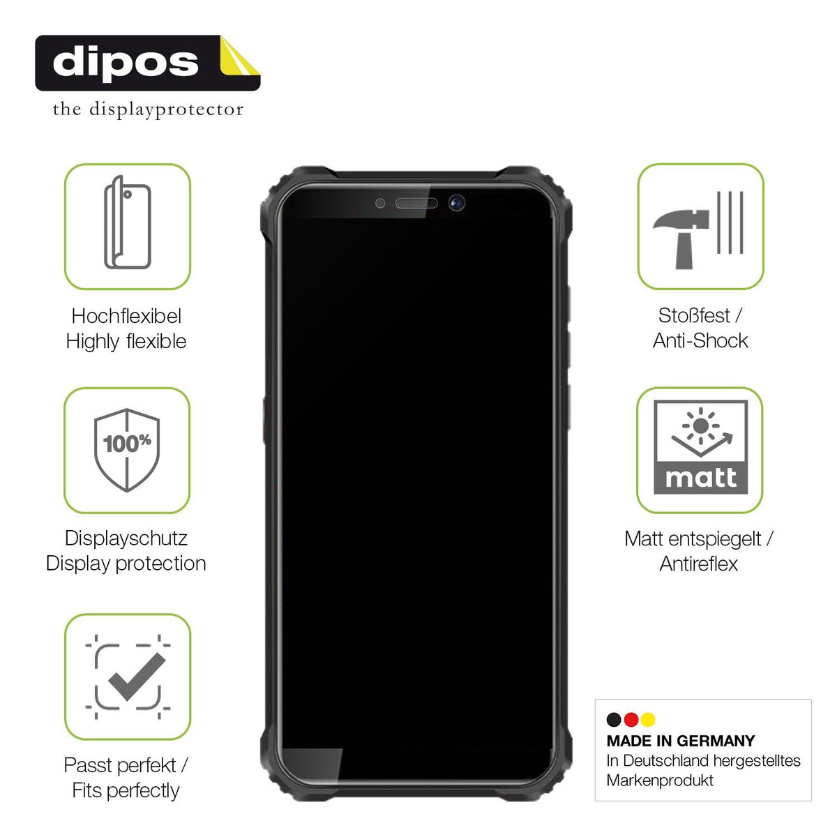 2x Full Cover matte Film for Oukitel WP5 Screen Protector Anti-Shock
