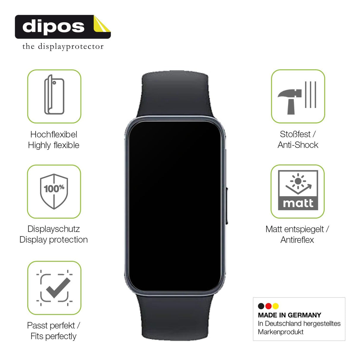 2x Full Cover matte Film for Huawei Band 10 Screen Protector Anti-Shock