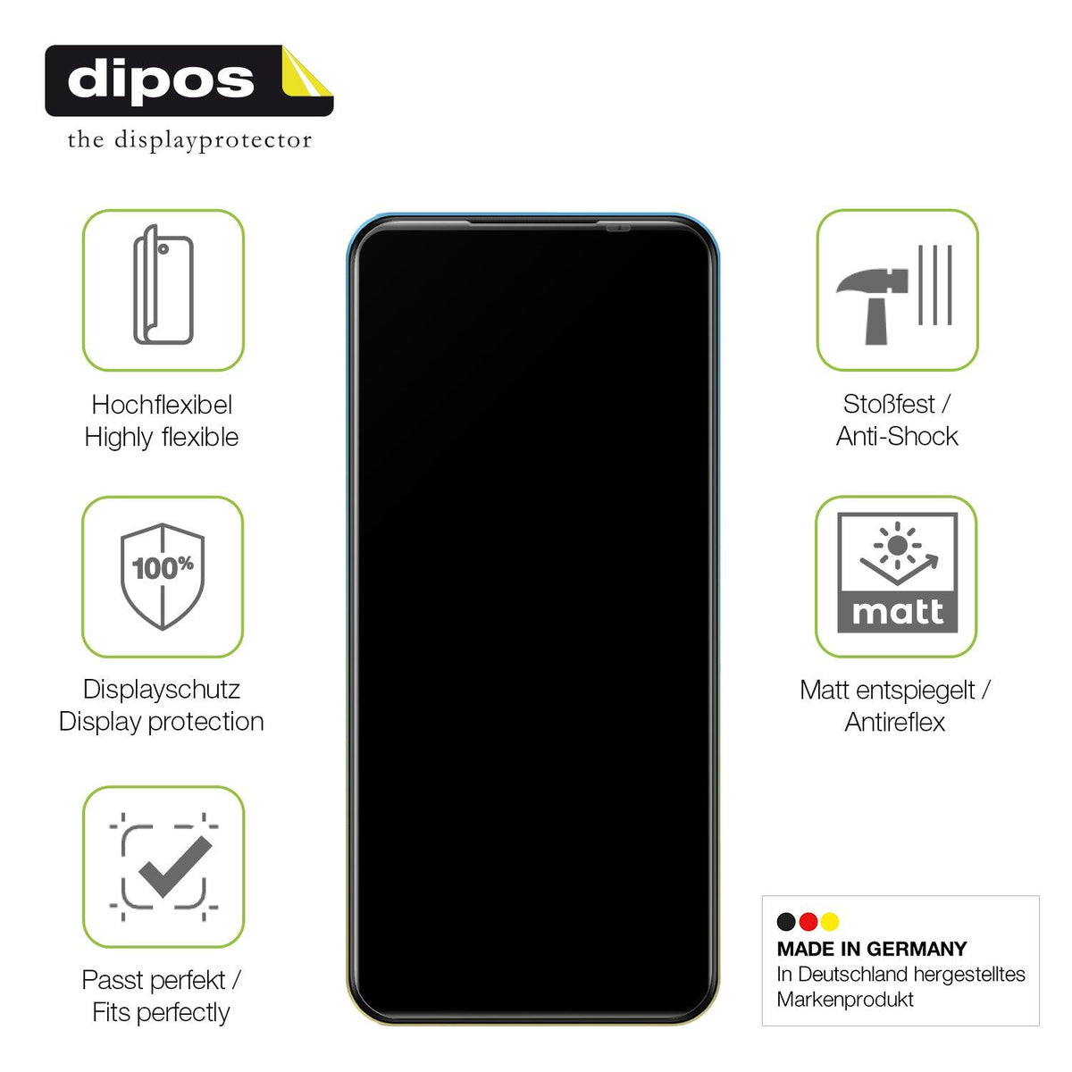 2x Full Cover matte Film for Mobicel R9 Pro Screen Protector Anti-Shock