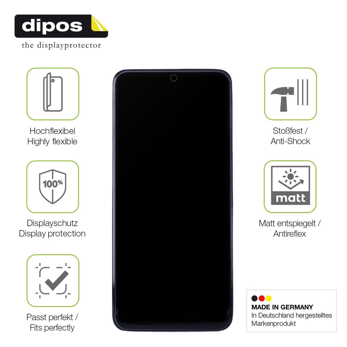 2x Full Cover matte Film for Oppo A5 Vitality 5G Screen Protector Anti-Shock