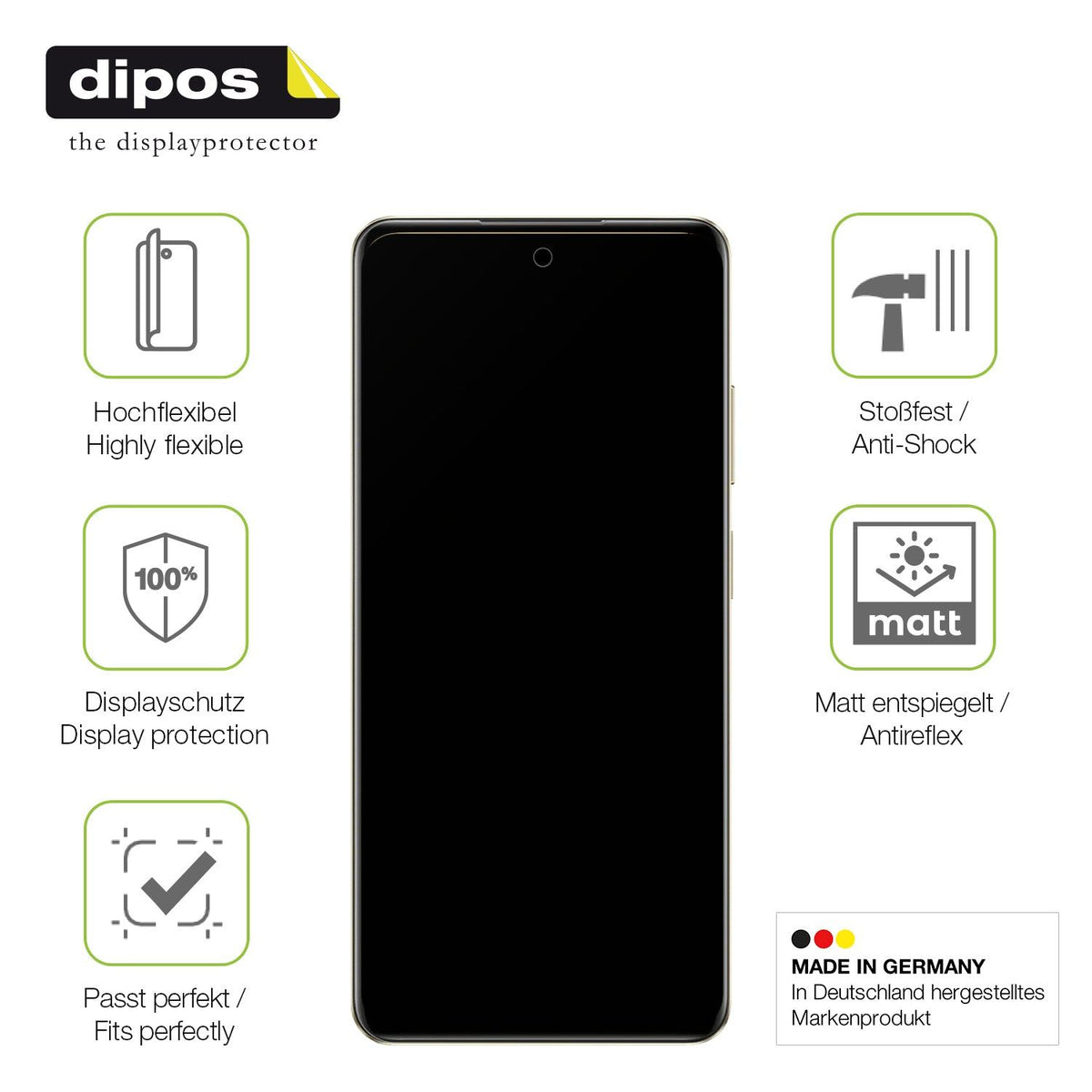 2x Full Cover matte Film for Realme V70s Screen Protector Anti-Shock