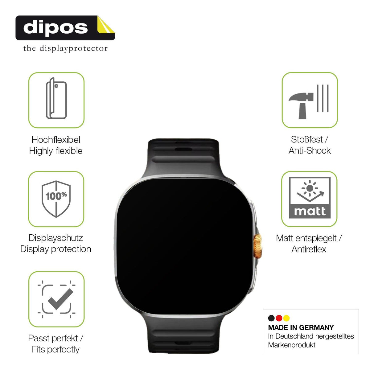 2x Full Cover matte Film for M99 2.4 Zoll Smartwatch Screen Protector Anti-Shock