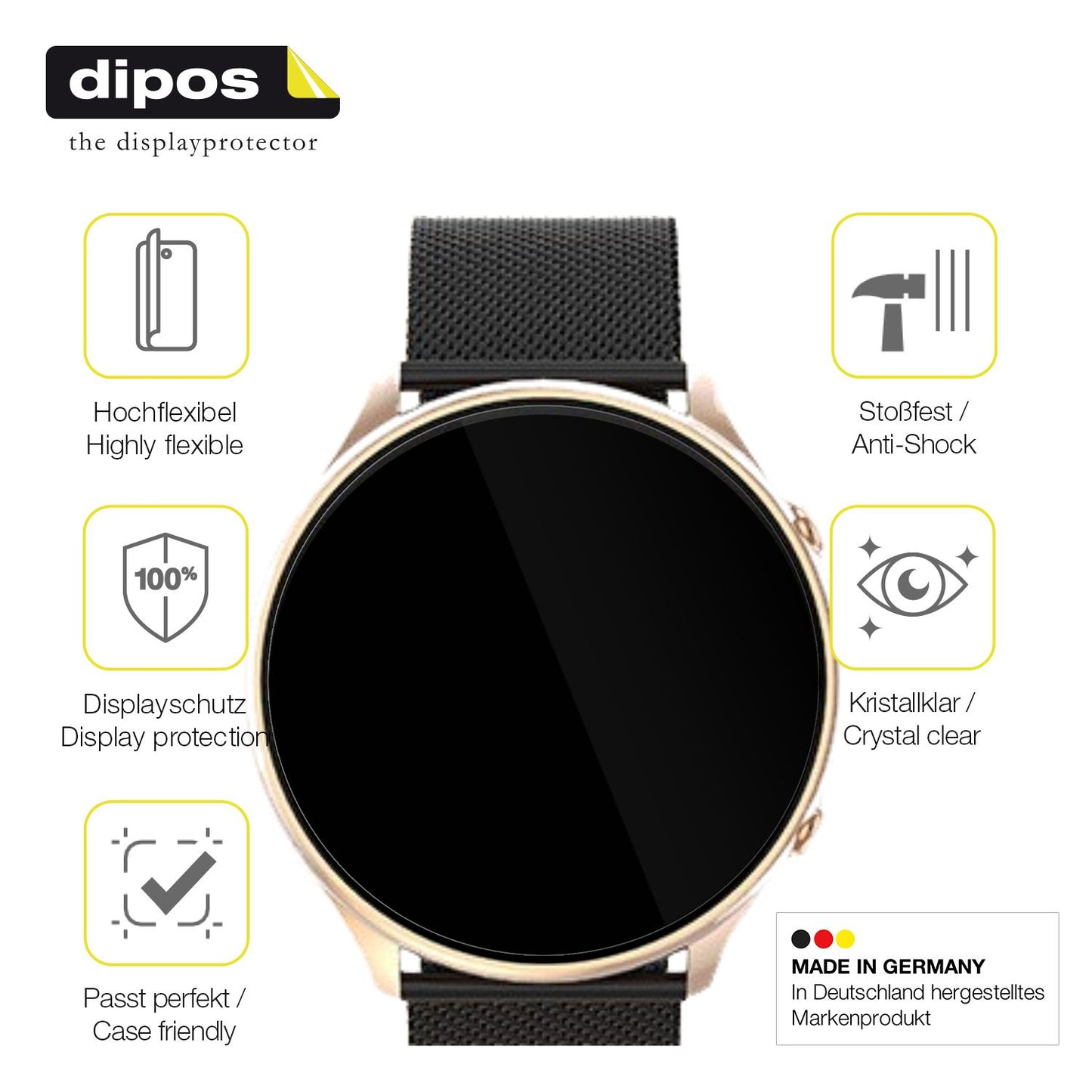 2x Screen Protector for SLOKSFil S51 Smartwatch Protective Film covers 100%