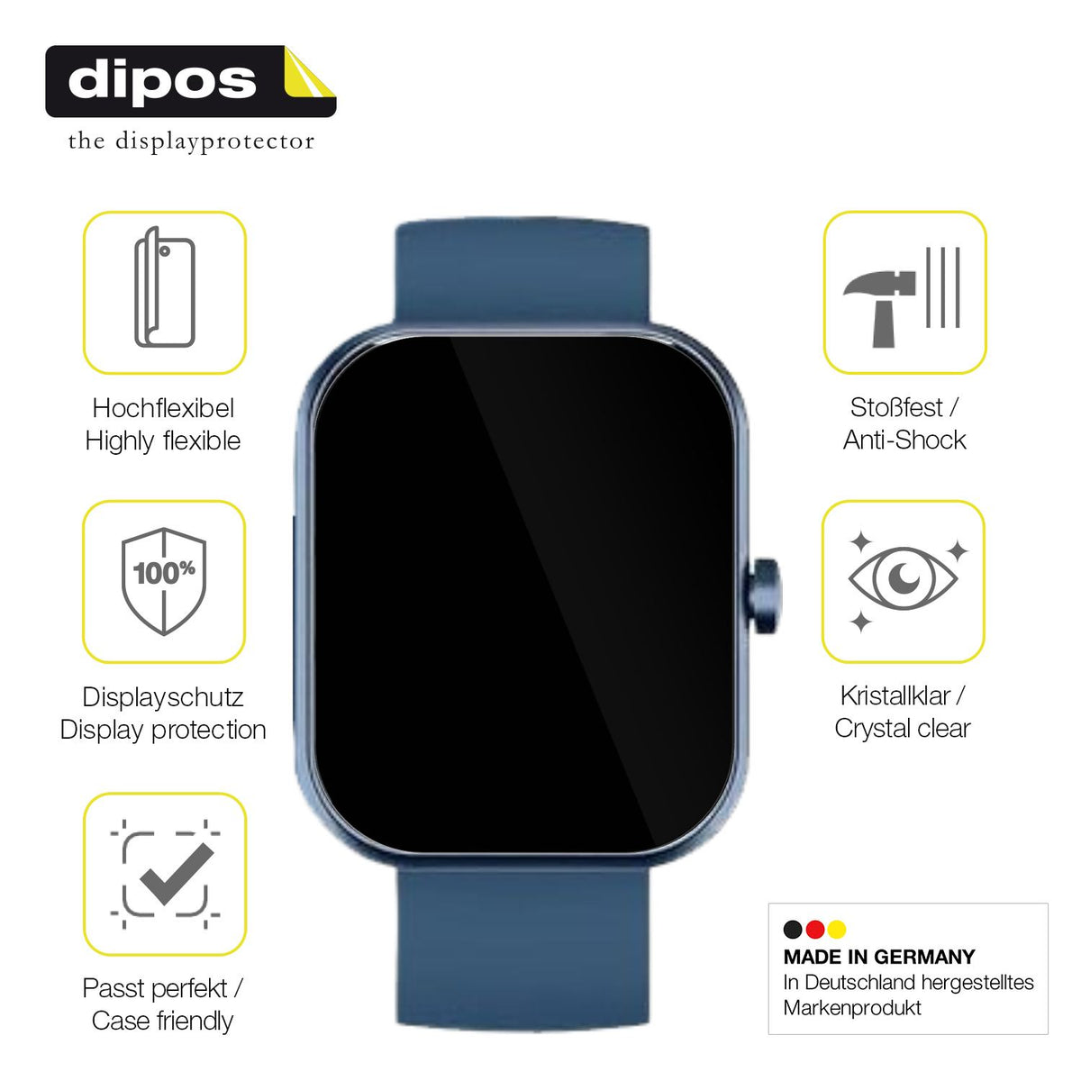 2x Screen Protector for Fempoin P99 1.95 Zoll Protective Film covers 100% dipos